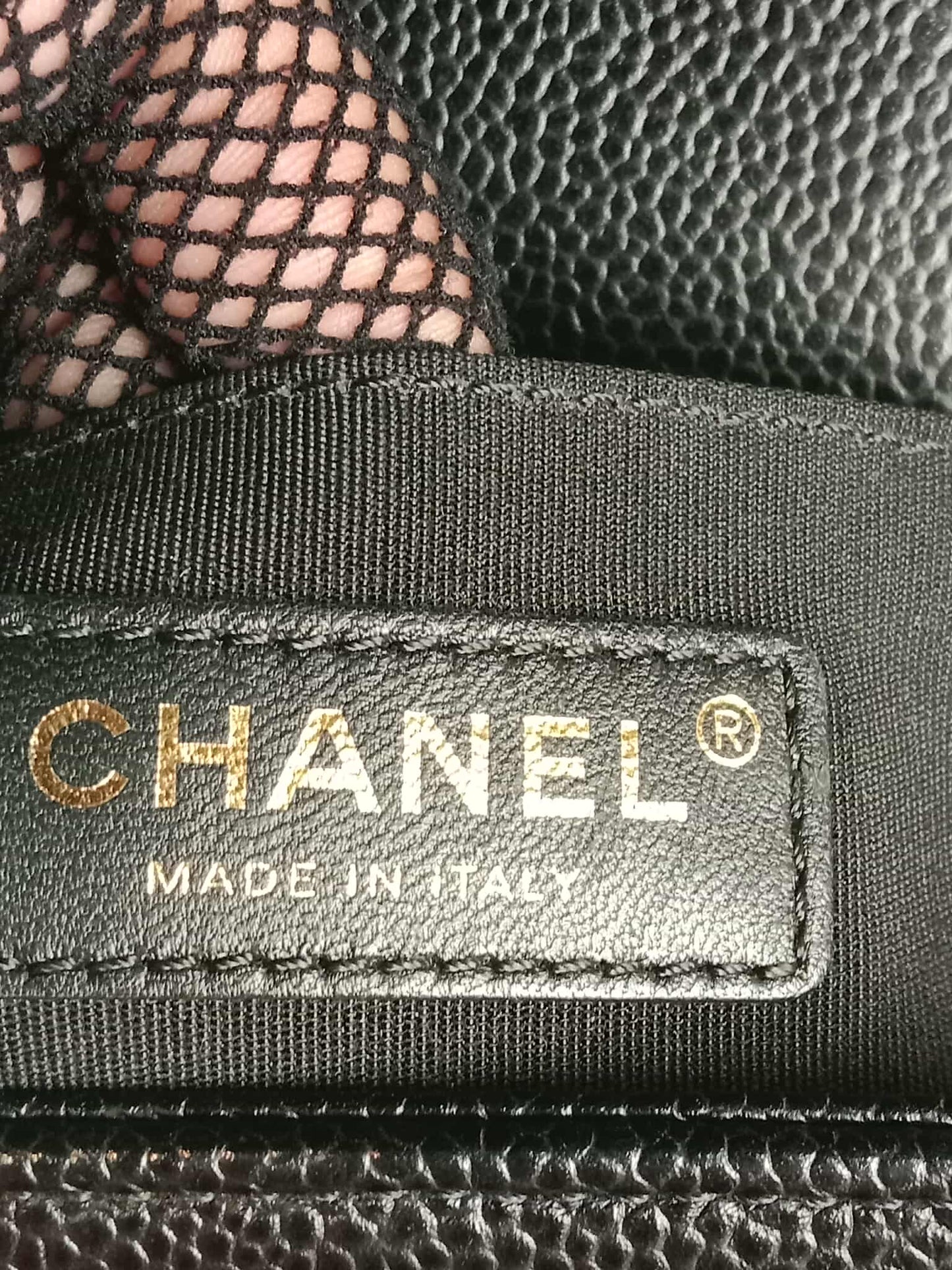 Chanel Leboy Old Medium Quilted Caviar Black Series 25