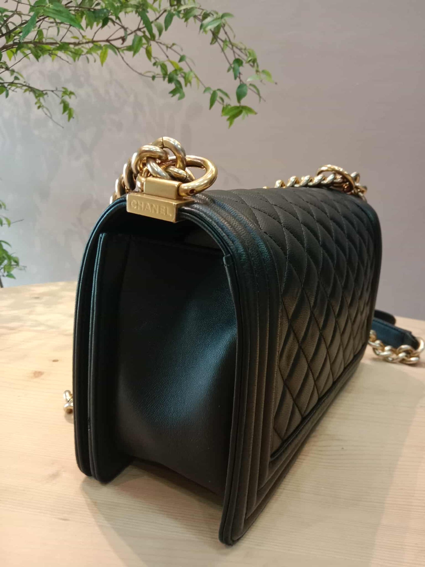 Chanel Leboy Quilted Lambskin Old Medium Black Series 23