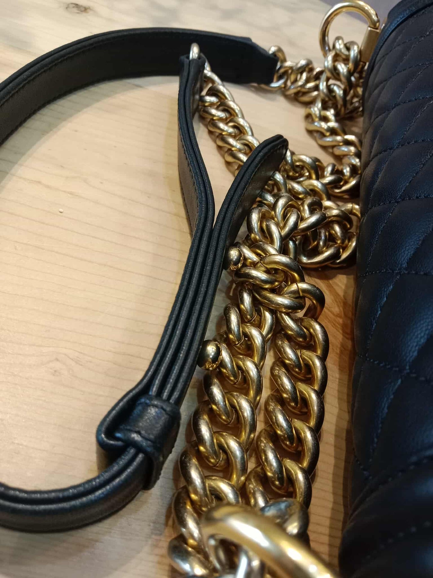 Chanel Leboy Quilted Lambskin Old Medium Black Series 23