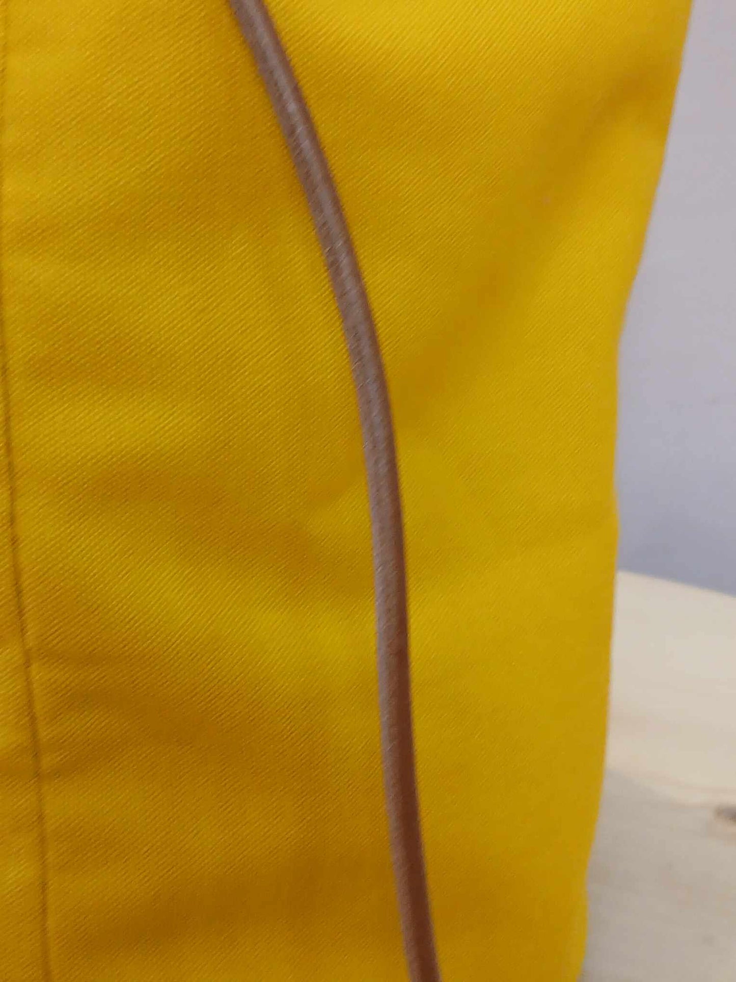 Hermes Yellow Canvas Sac Polochon Mimile Drawstring Backpack