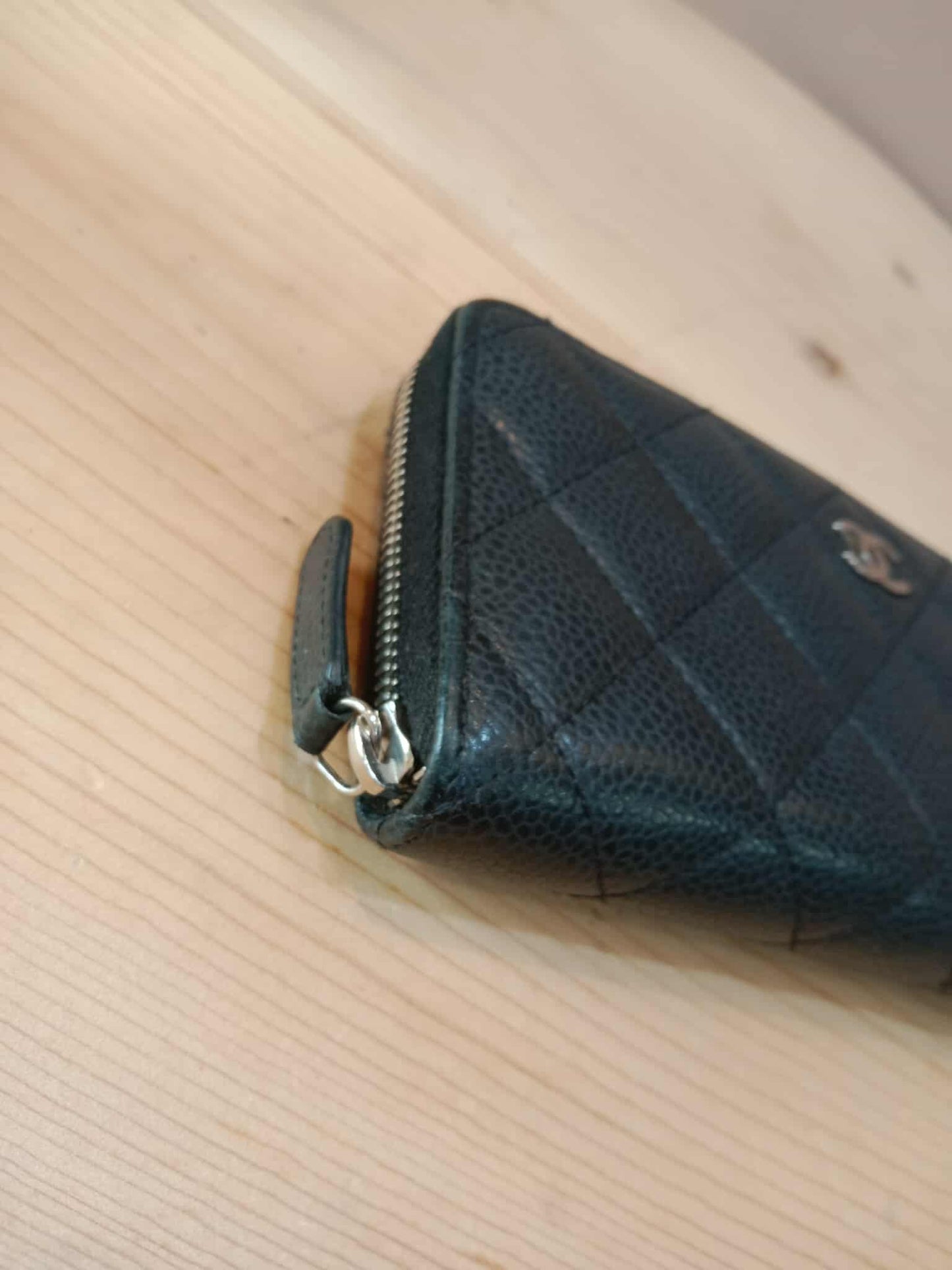 Chanel Long Zipped Wallet Caviar Black Series 19