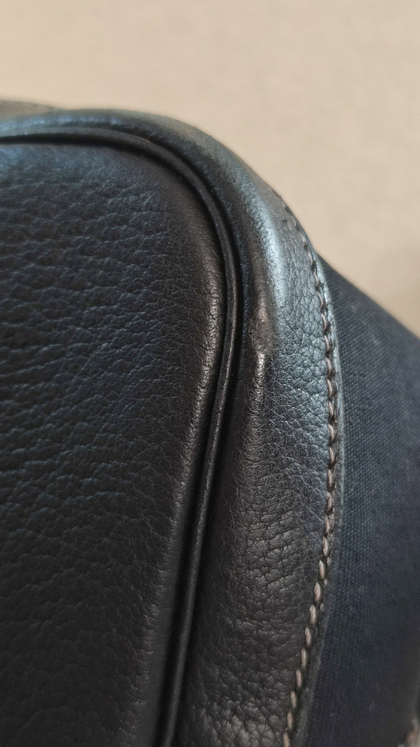 Hermes GPT 36 Noir Canvas/Leather Bag Stamp T 2015
