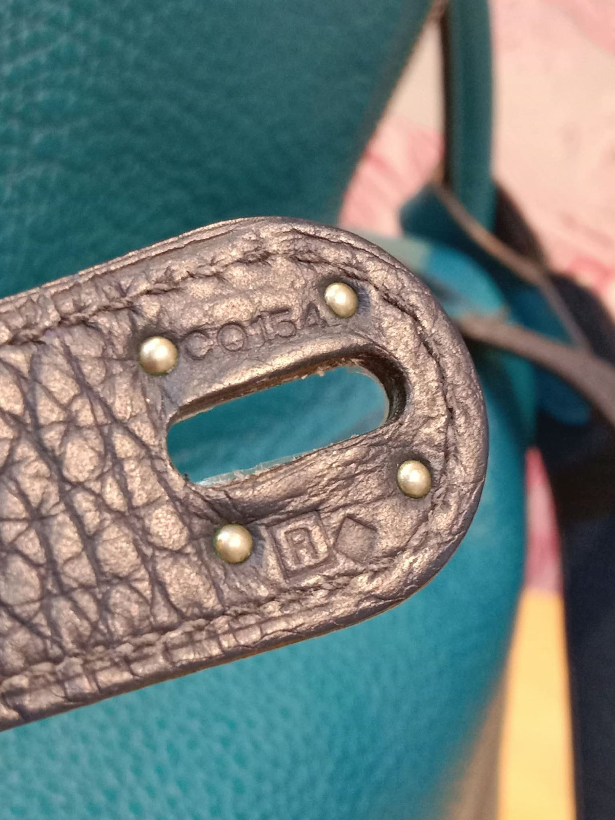 Hermes Lindy 30 Clemence Bleu Izmir Stamp R 2014