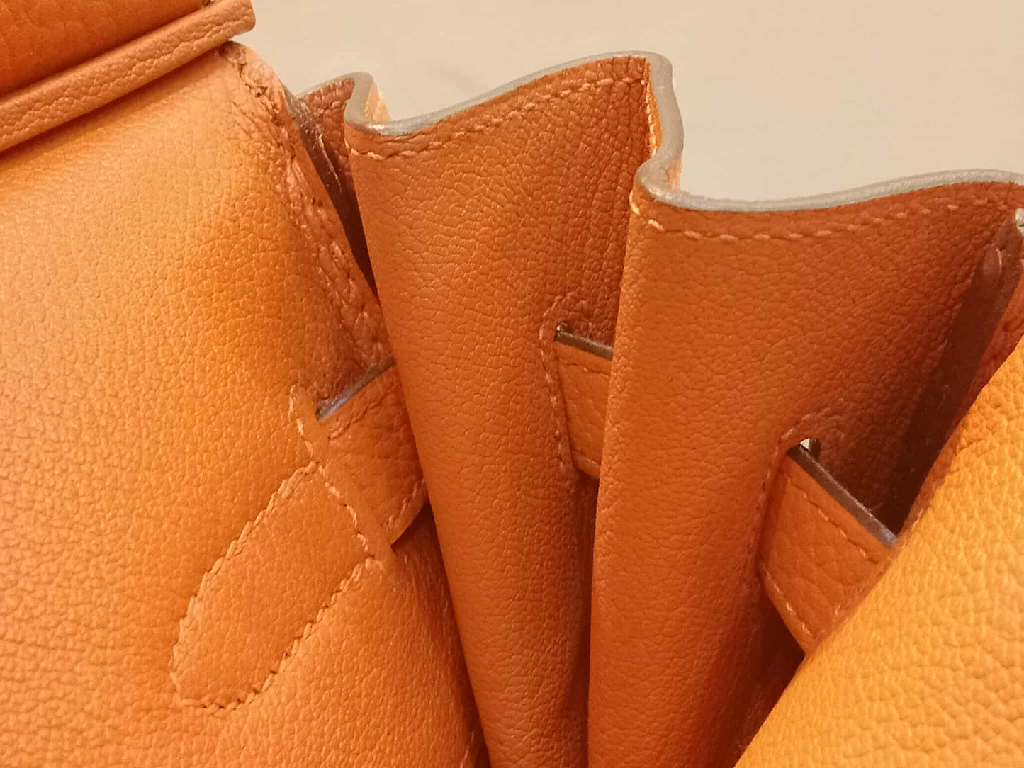 Hermes Birkin 35 Poppy Orange Clemence Stamp L Square 2008