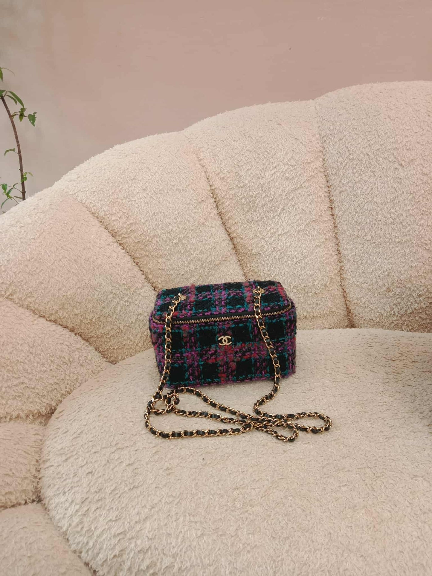 Chanel Tweed Vanity Multicolor Microchipped