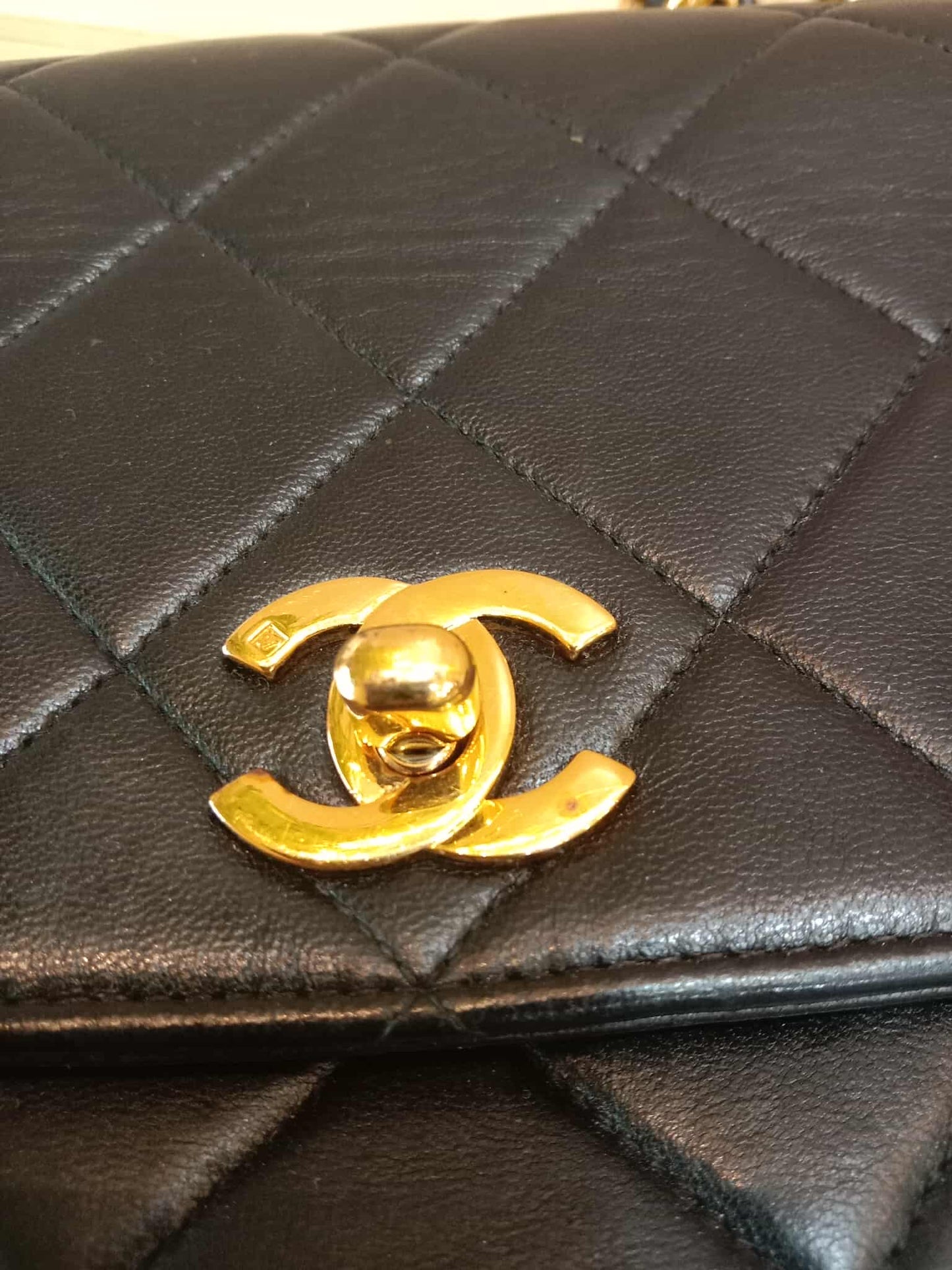 Chanel Vintage Lambskin Flap Black Series 3