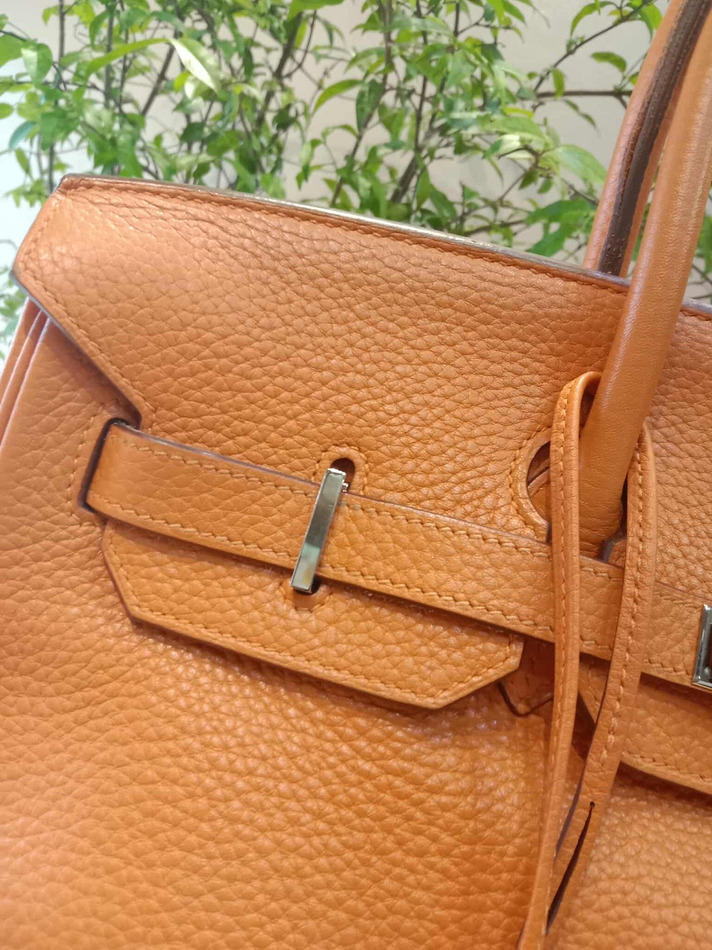 Hermes Birkin 35 Poppy Orange Clemence Stamp L Square 2008