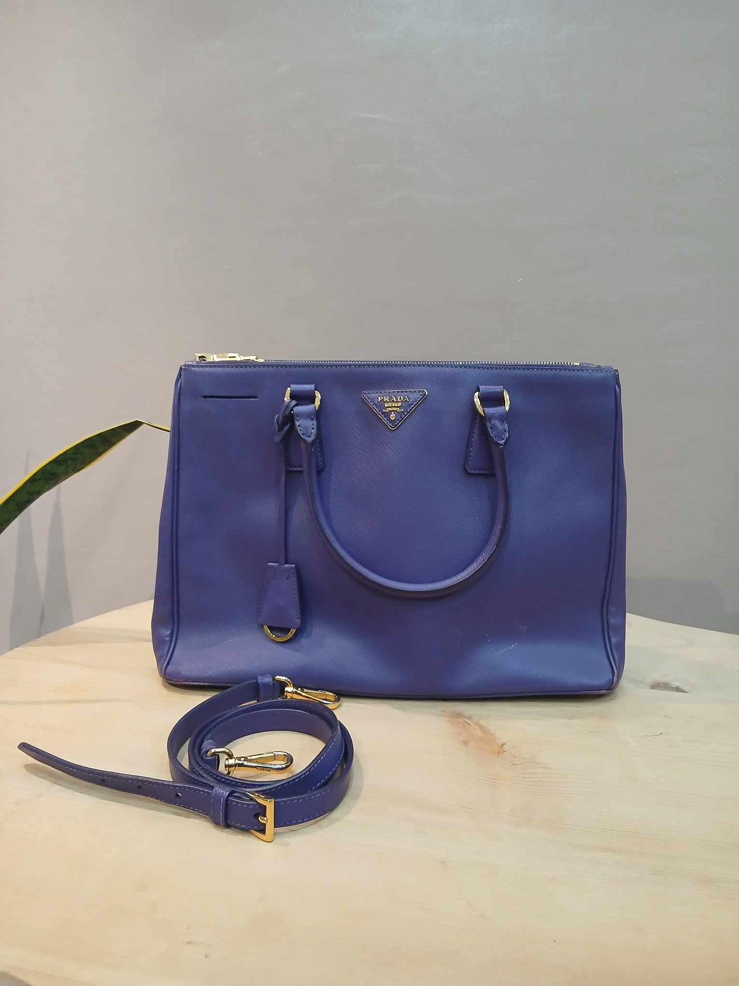 Prada Galleria Saffiano Purple Bag