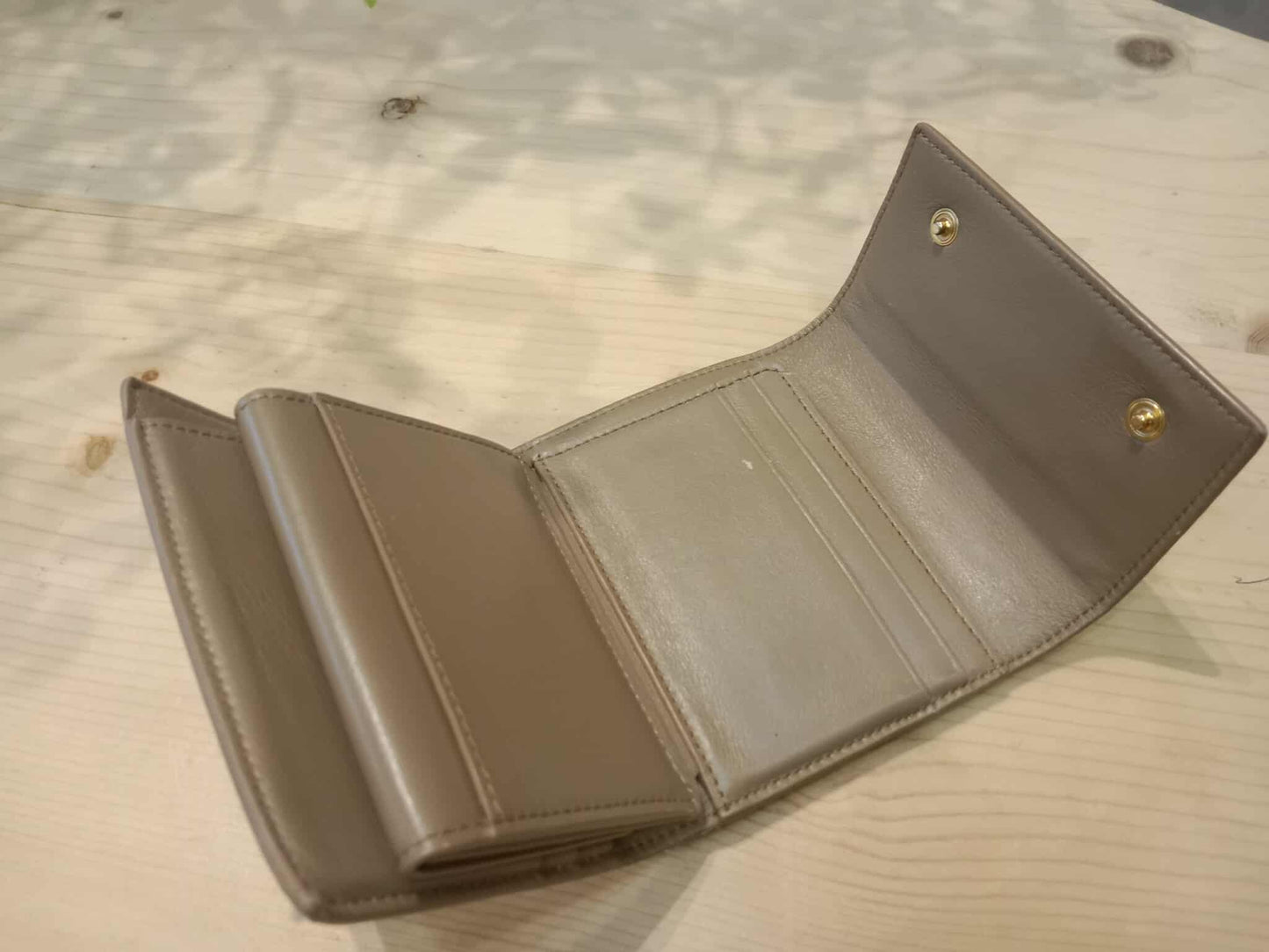 Celine Beige Trifold Wallet