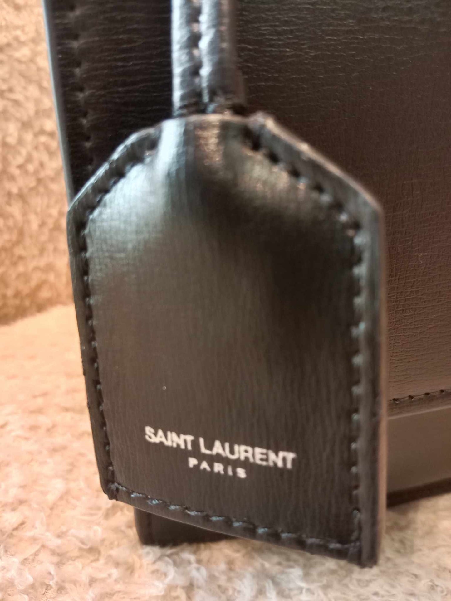 YSL Sunset Crossbody Bag Leather Black