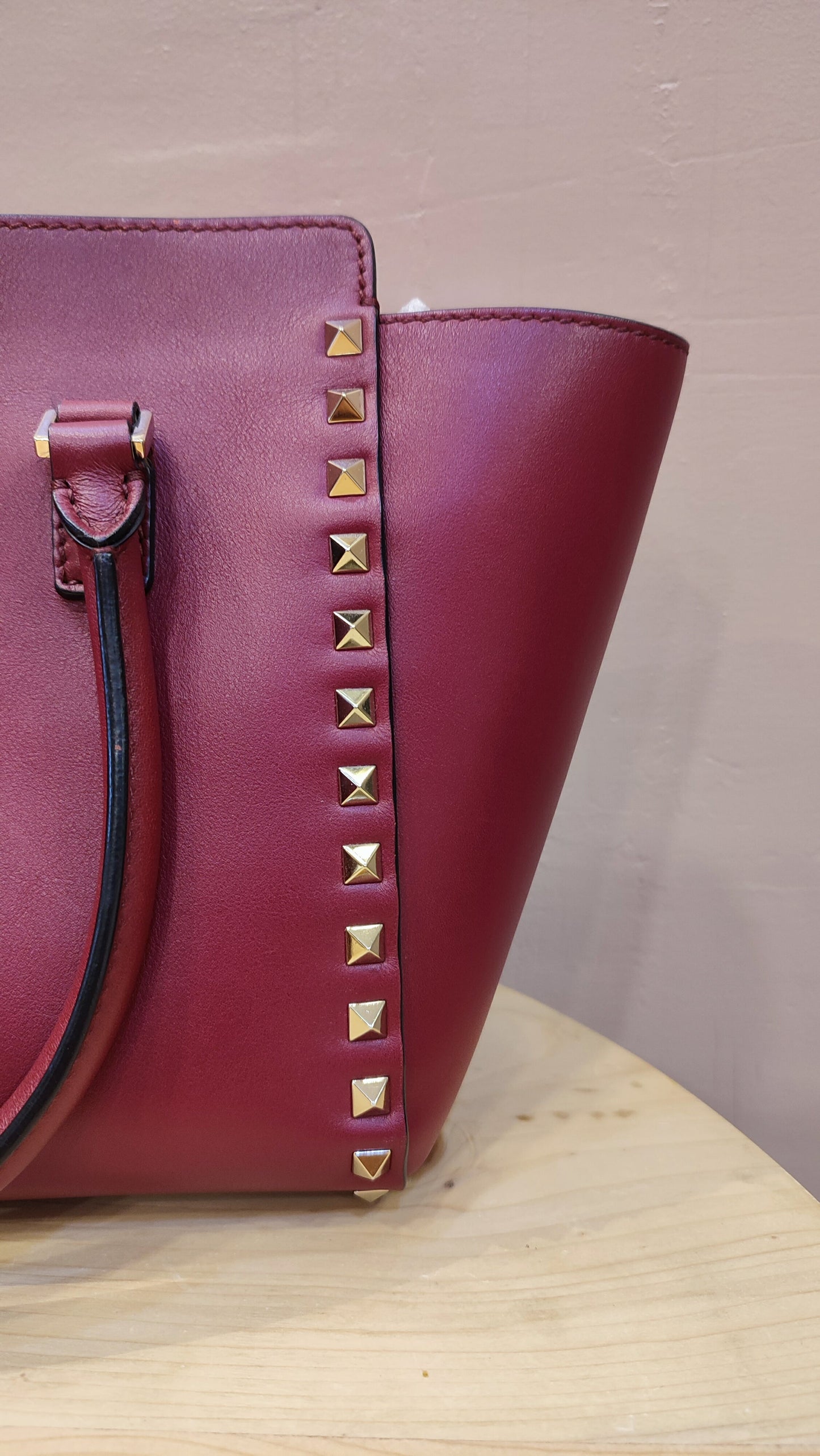Valentino Rockstud Red Tote Bag