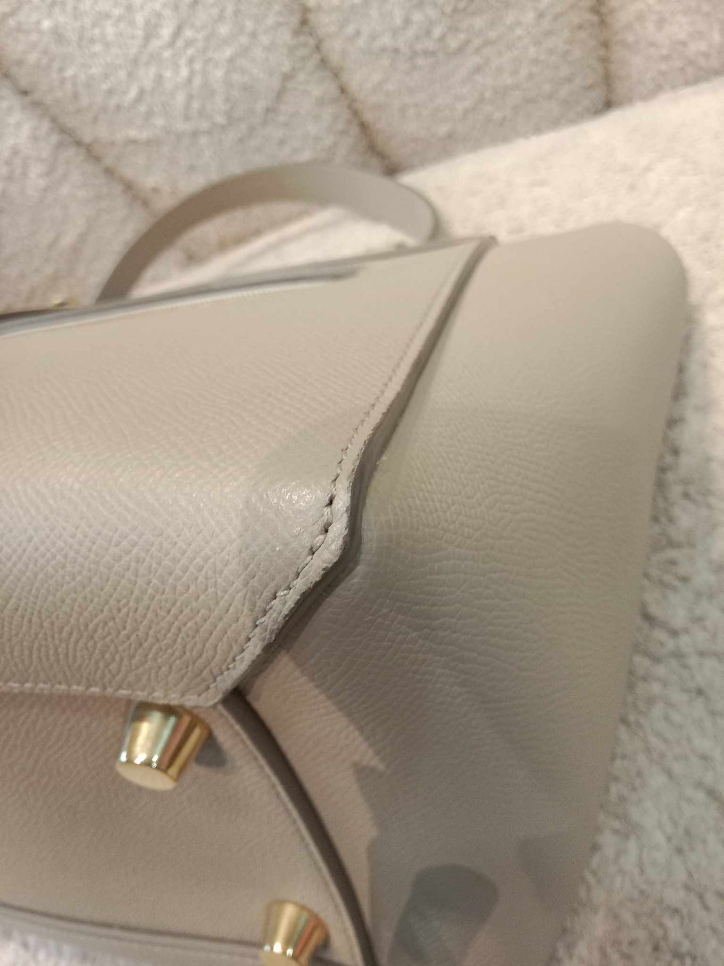 Celine Grained Calfskin 2-Way Micro Belt Bag Taupe