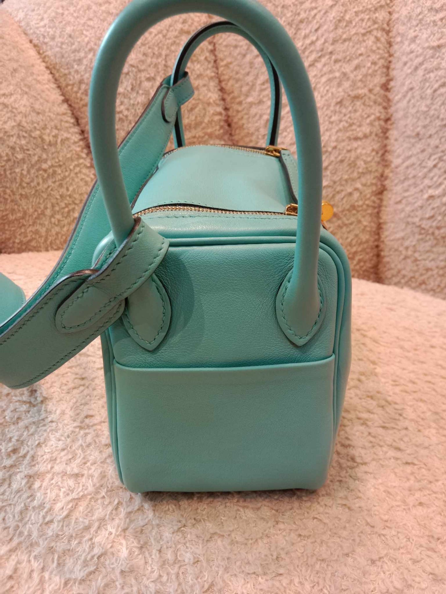 Hermes Mini Lindy Tiffany Blue Stamp Y 2020