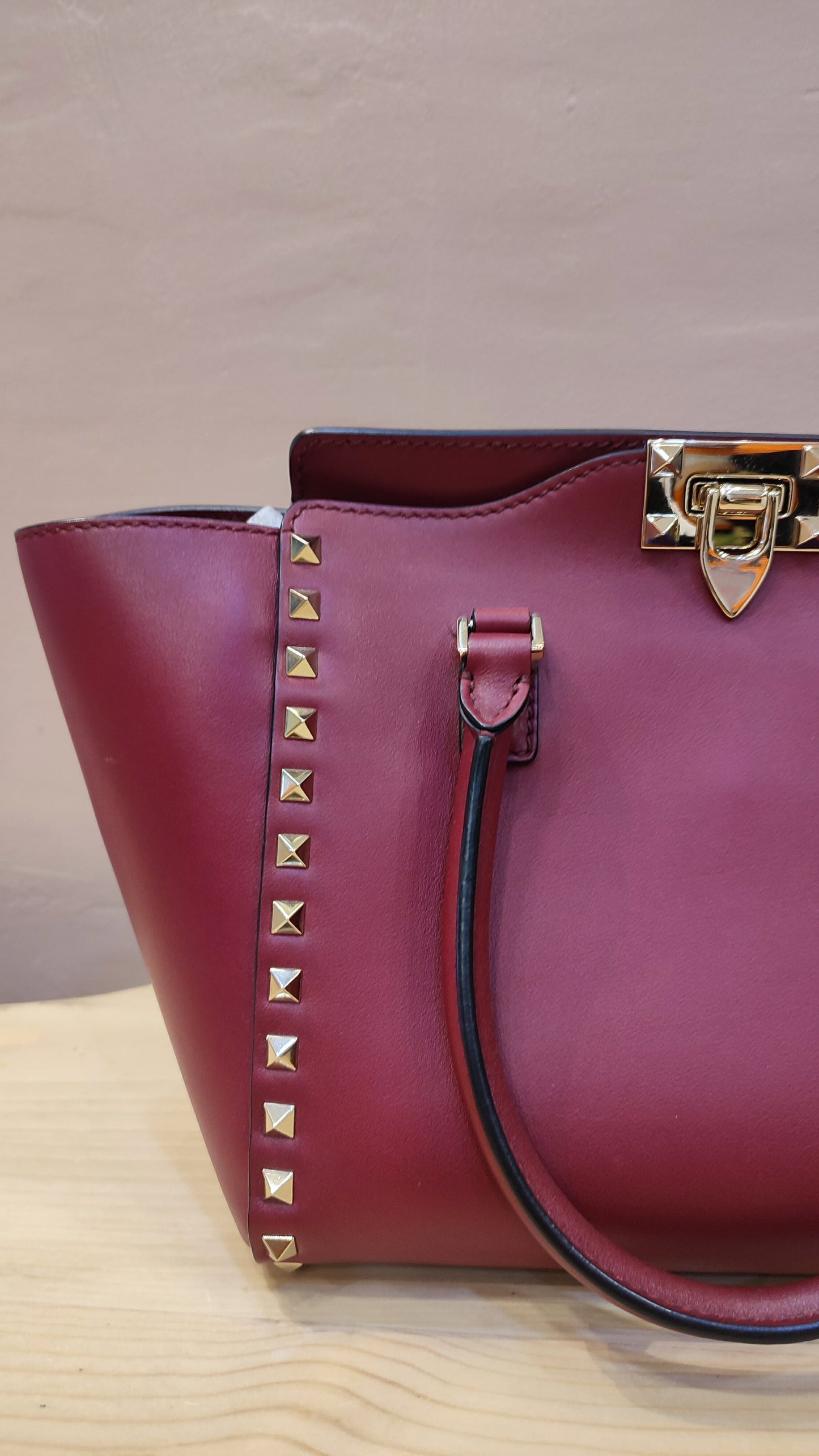 Valentino Rockstud Red Tote Bag