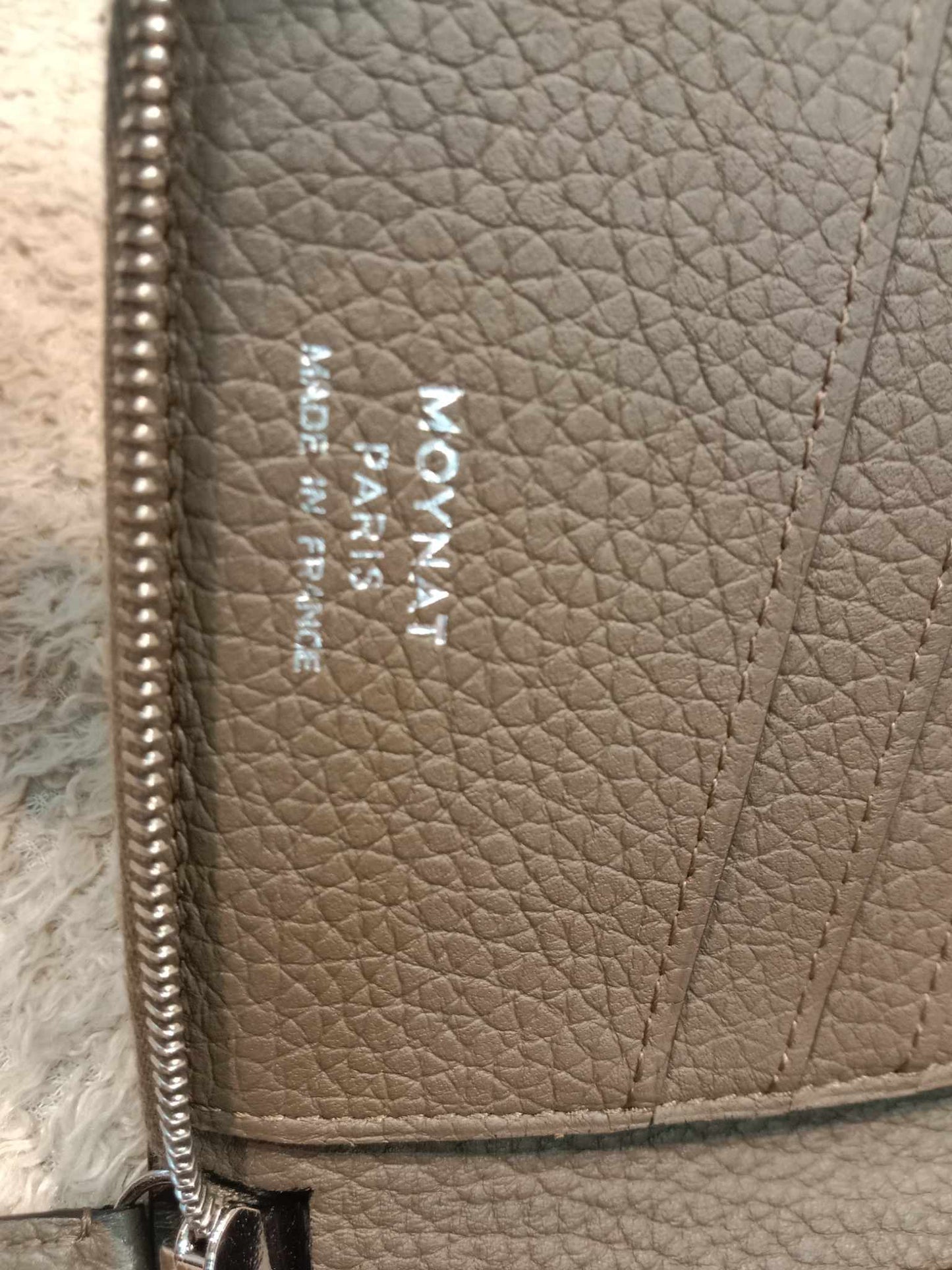 Moynat Compact Zipped Wallet Etoupe
