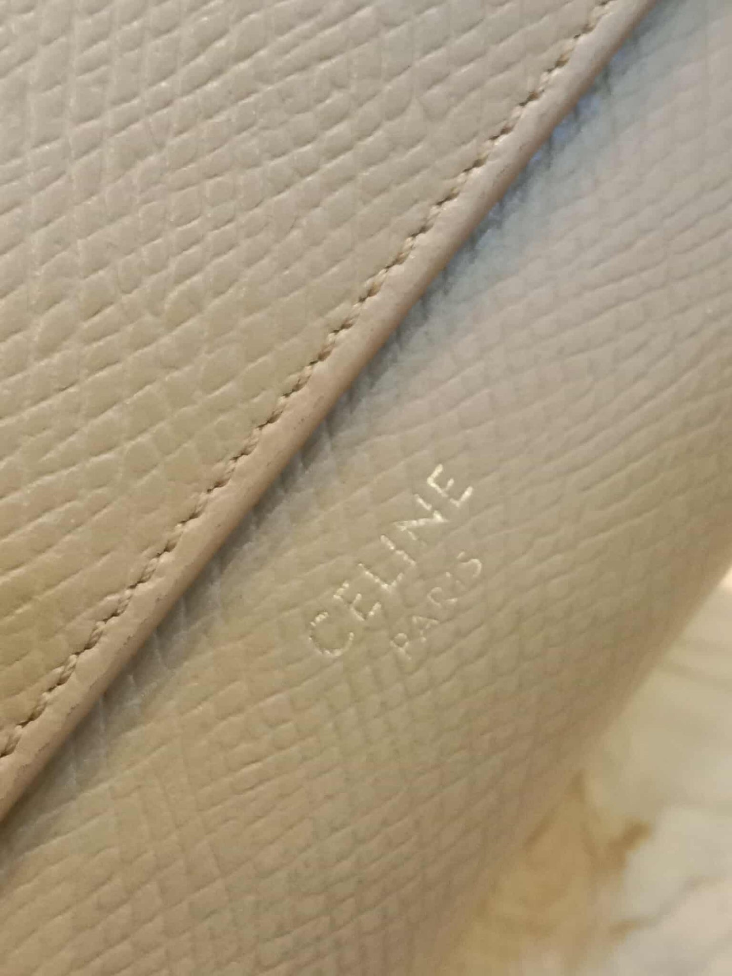 Celine Beige Trifold Wallet