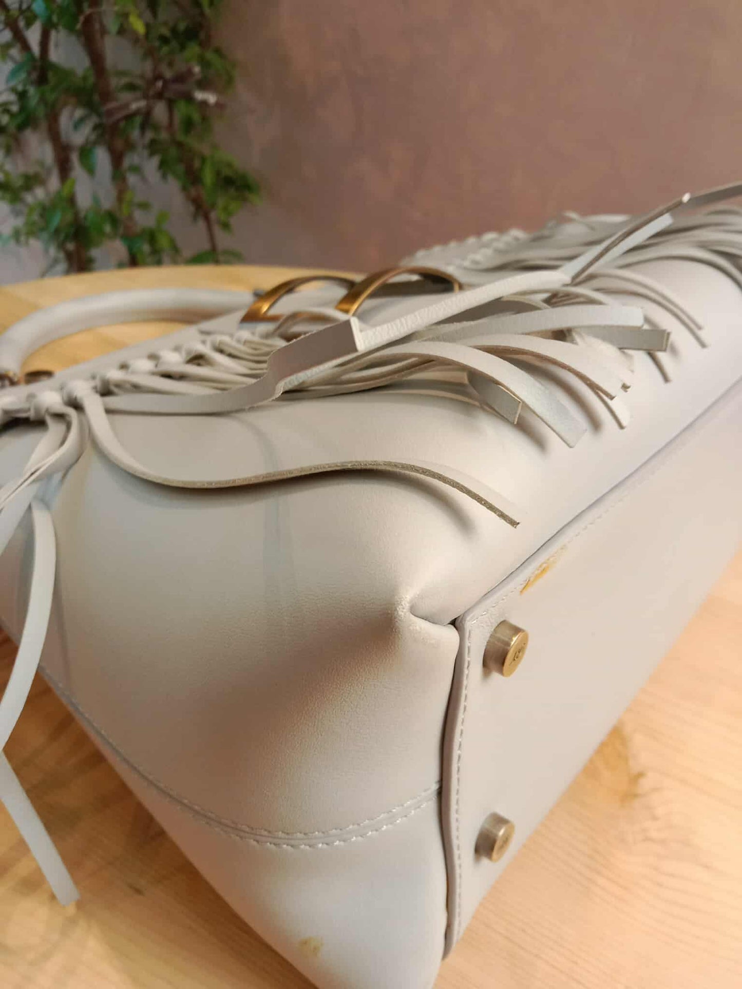 Roger Vivier Gray Frill Bag