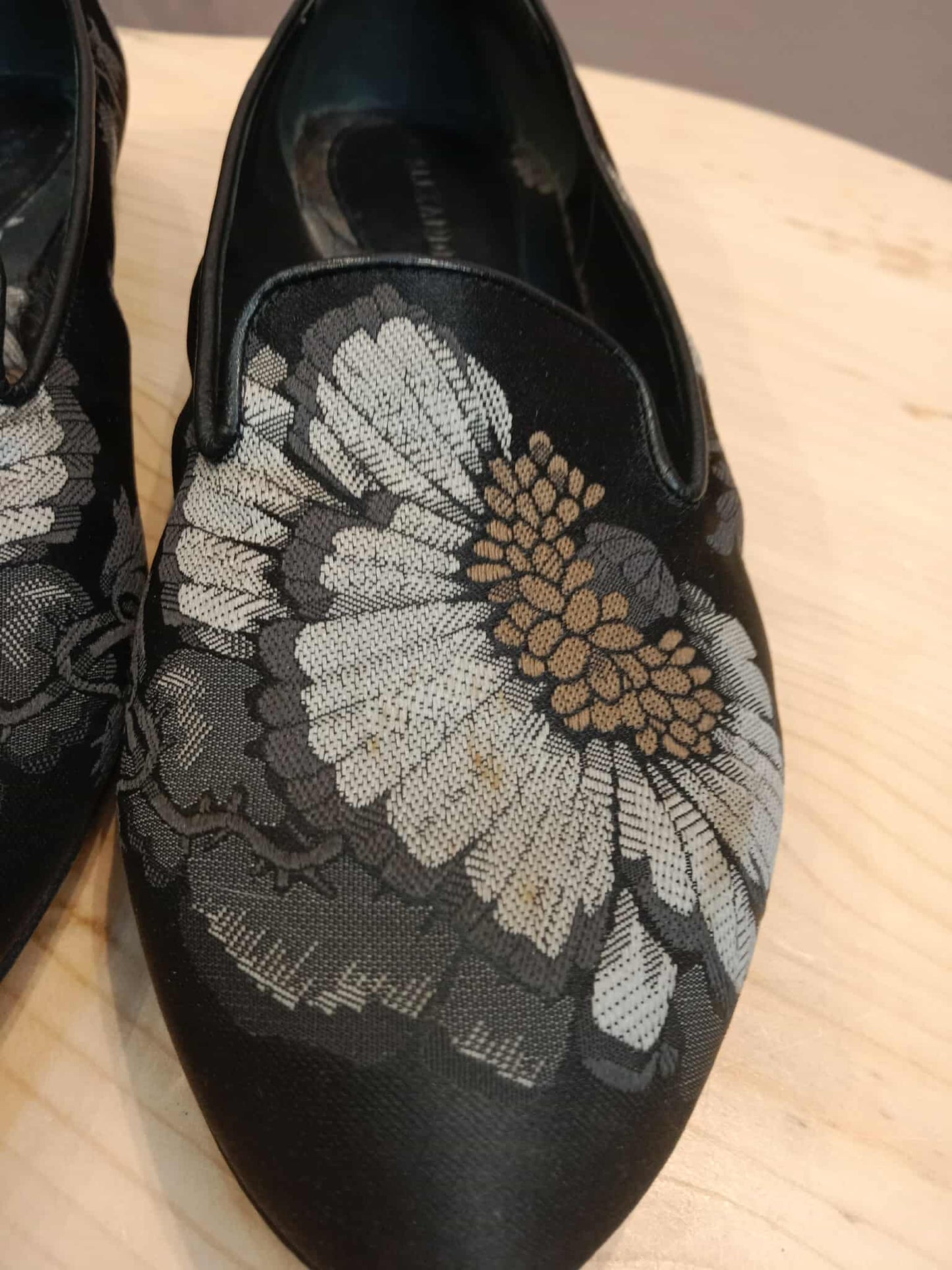Alexander McQueen Silk Loafer Flats Black Sie 38