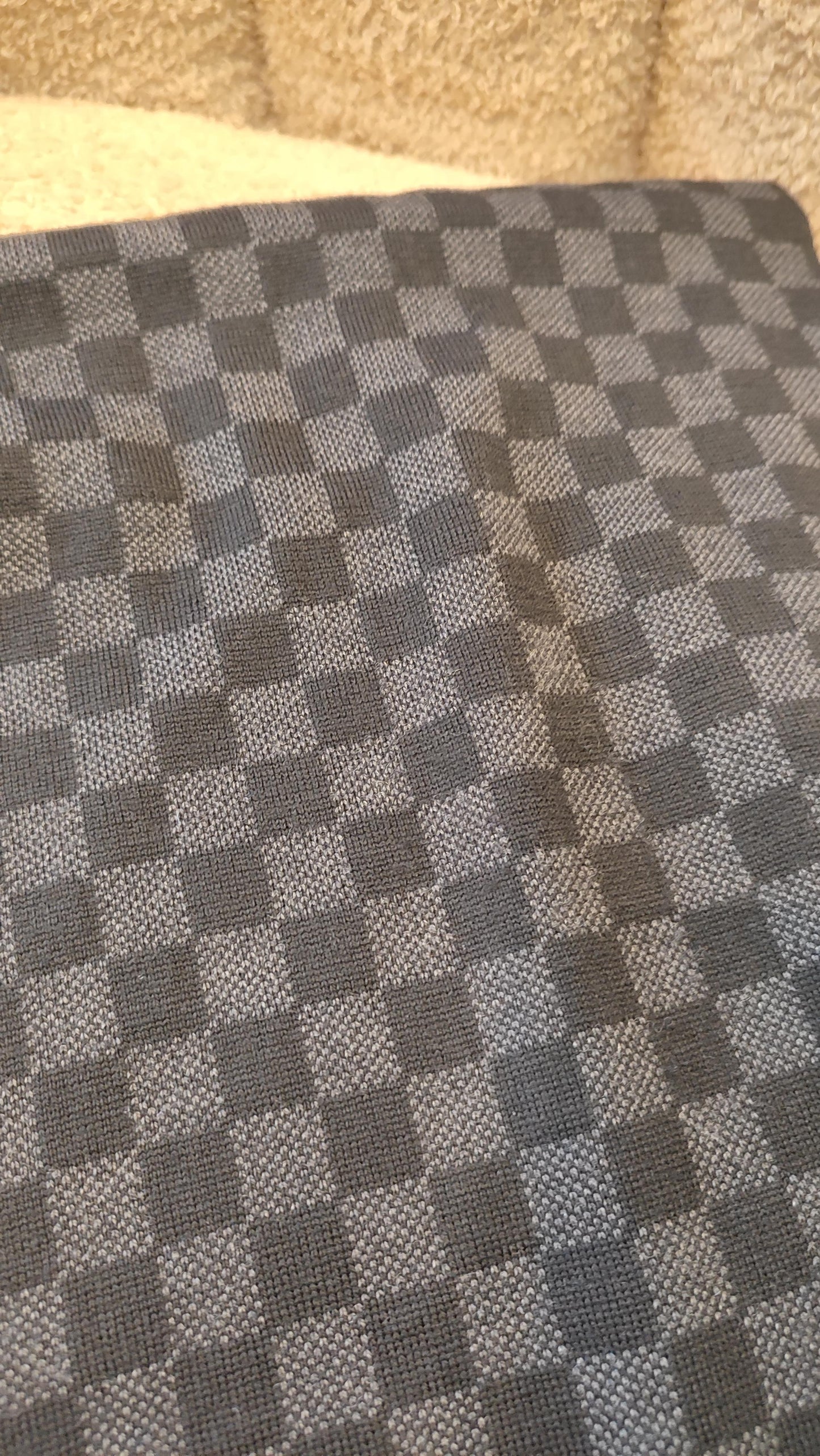 Louis Vuitton Damier Graphite Wool Scarf
