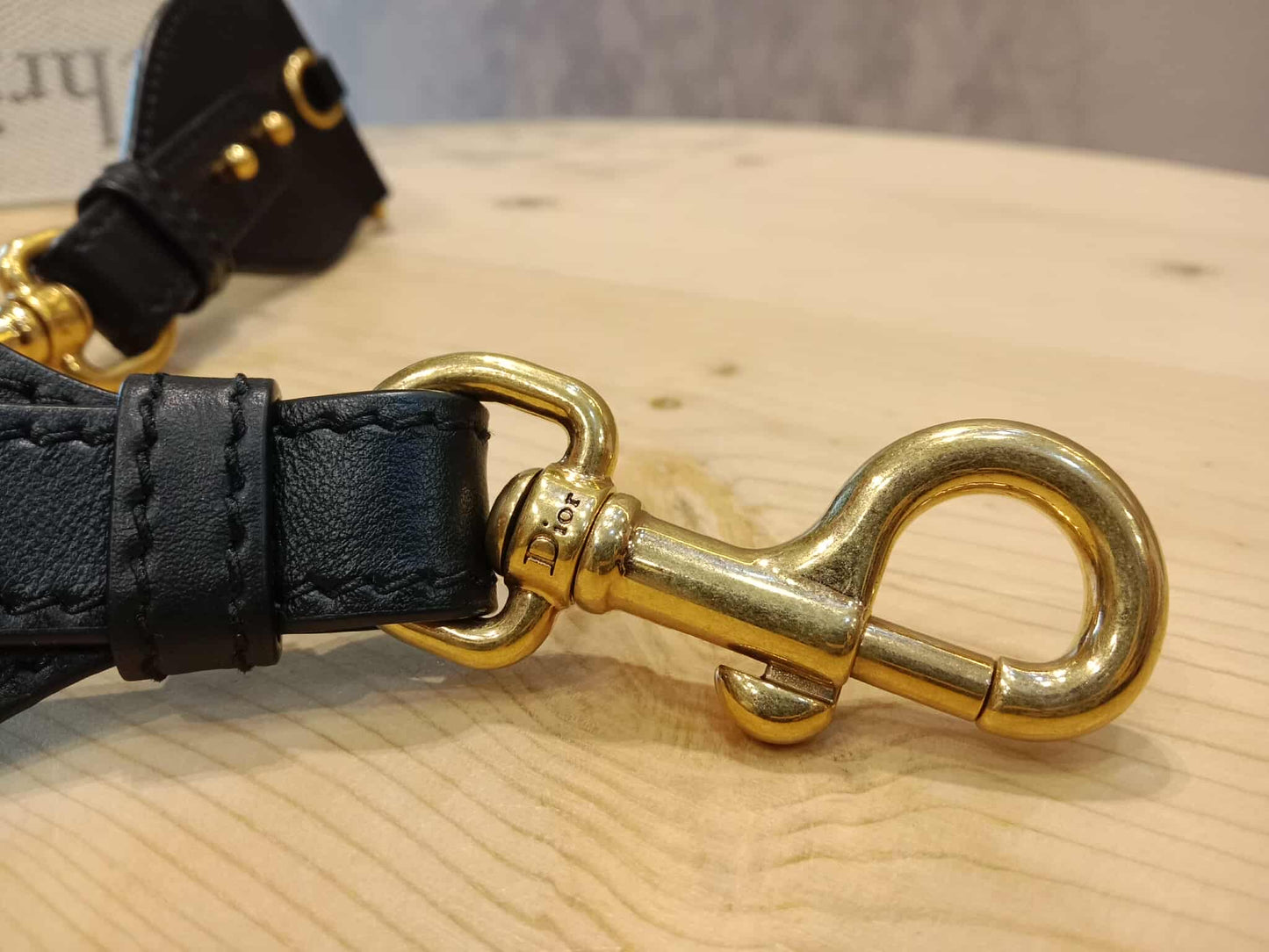 Dior Embroidered Logo Shoulder Strap