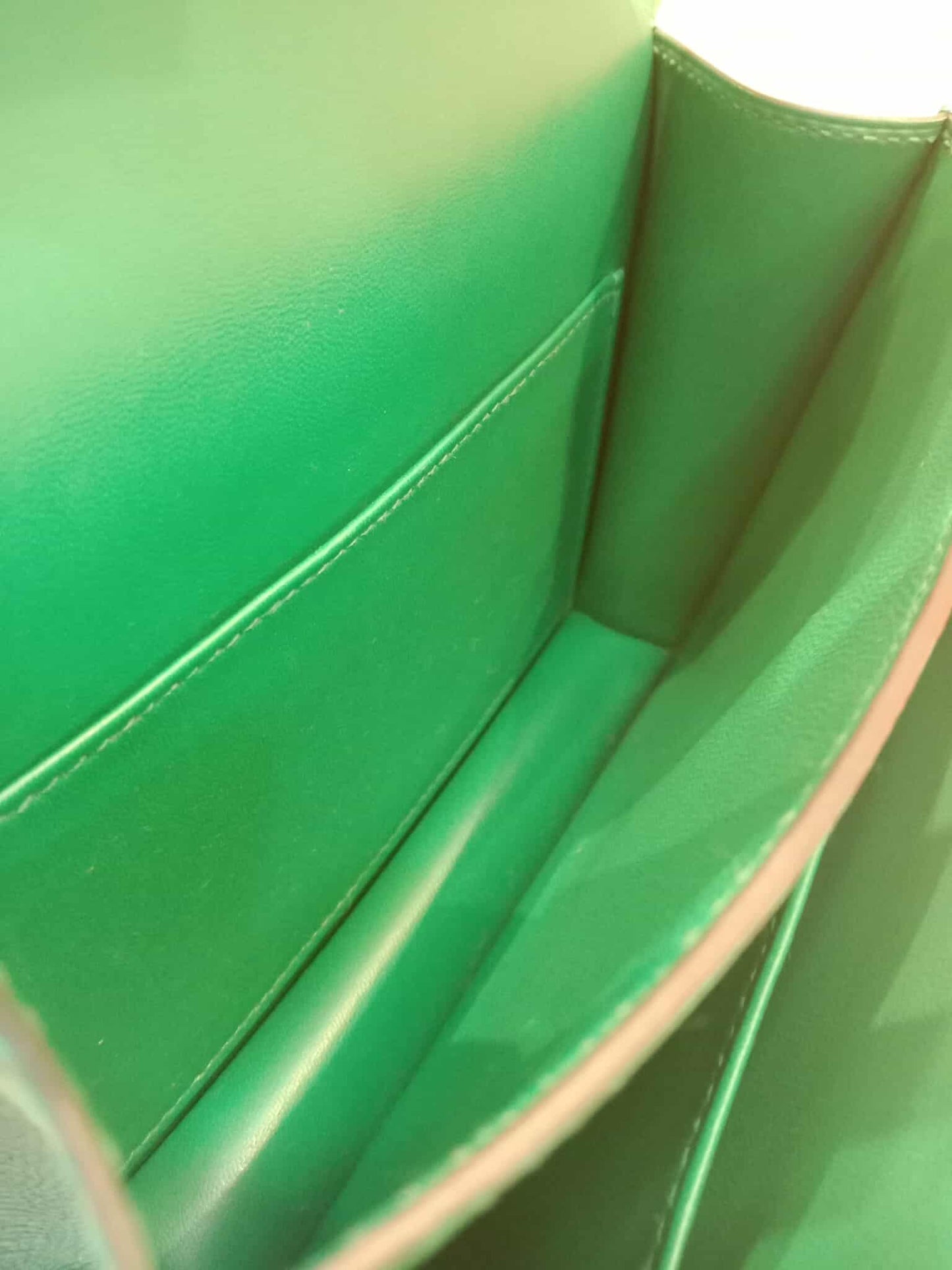 Hermes Constance 18 Green Epsom Stamp C 2018