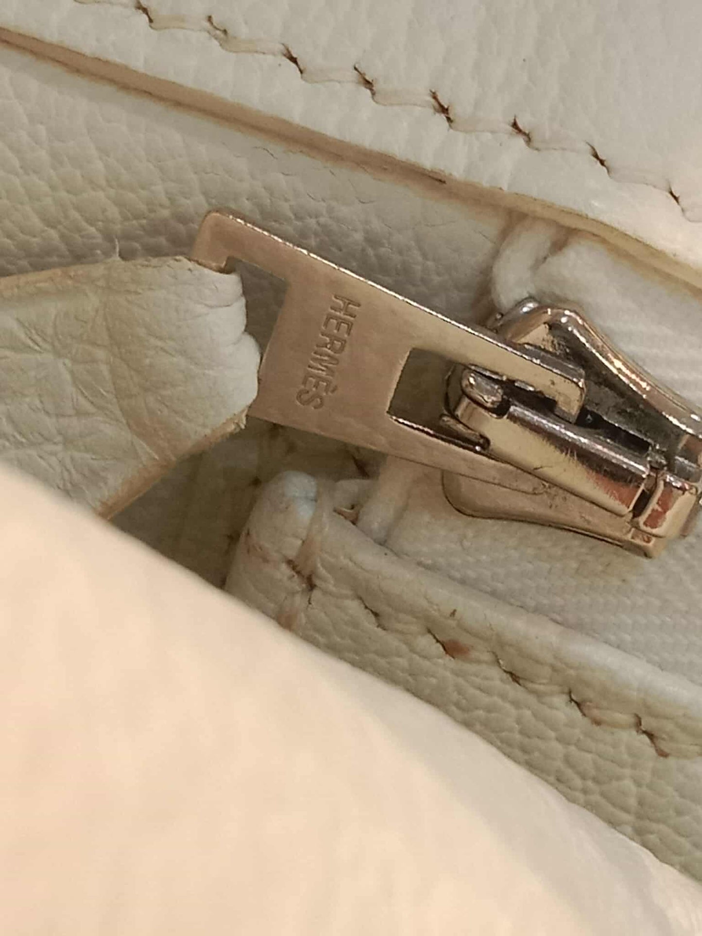 Hermes Birkin 35 White Clemence Stamp N Square 2010