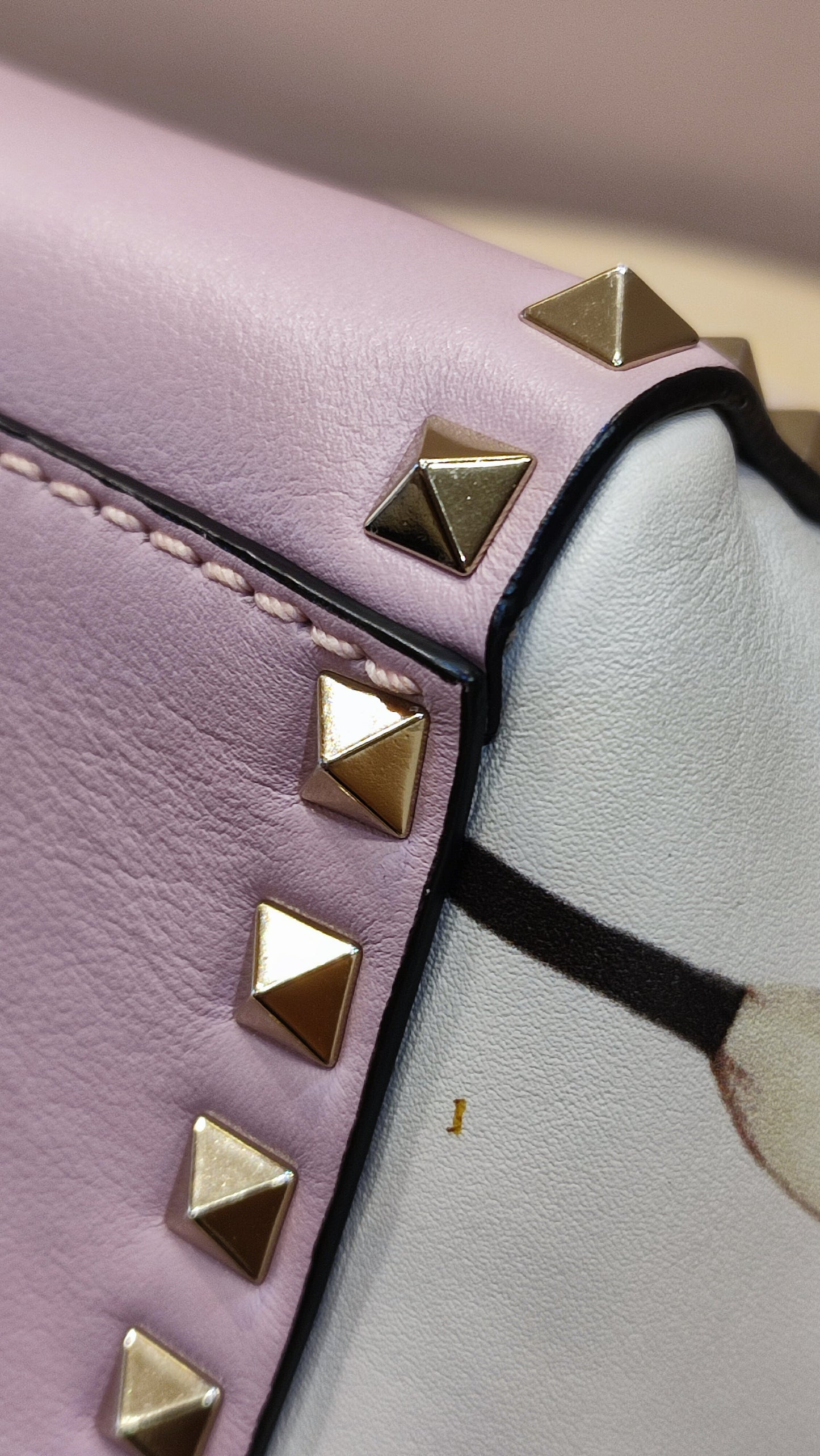 Valentino Rockstud Floral Pink Tote Bag