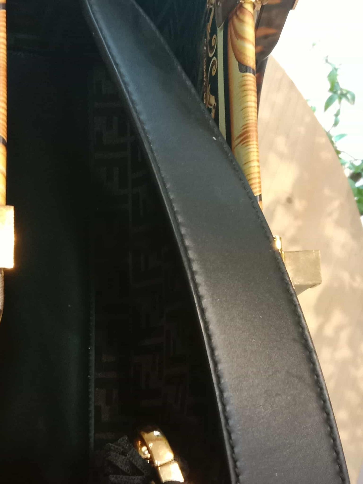Fendi x Versace Fendace Baroque Print Sunshine Shopper Tote Satchel