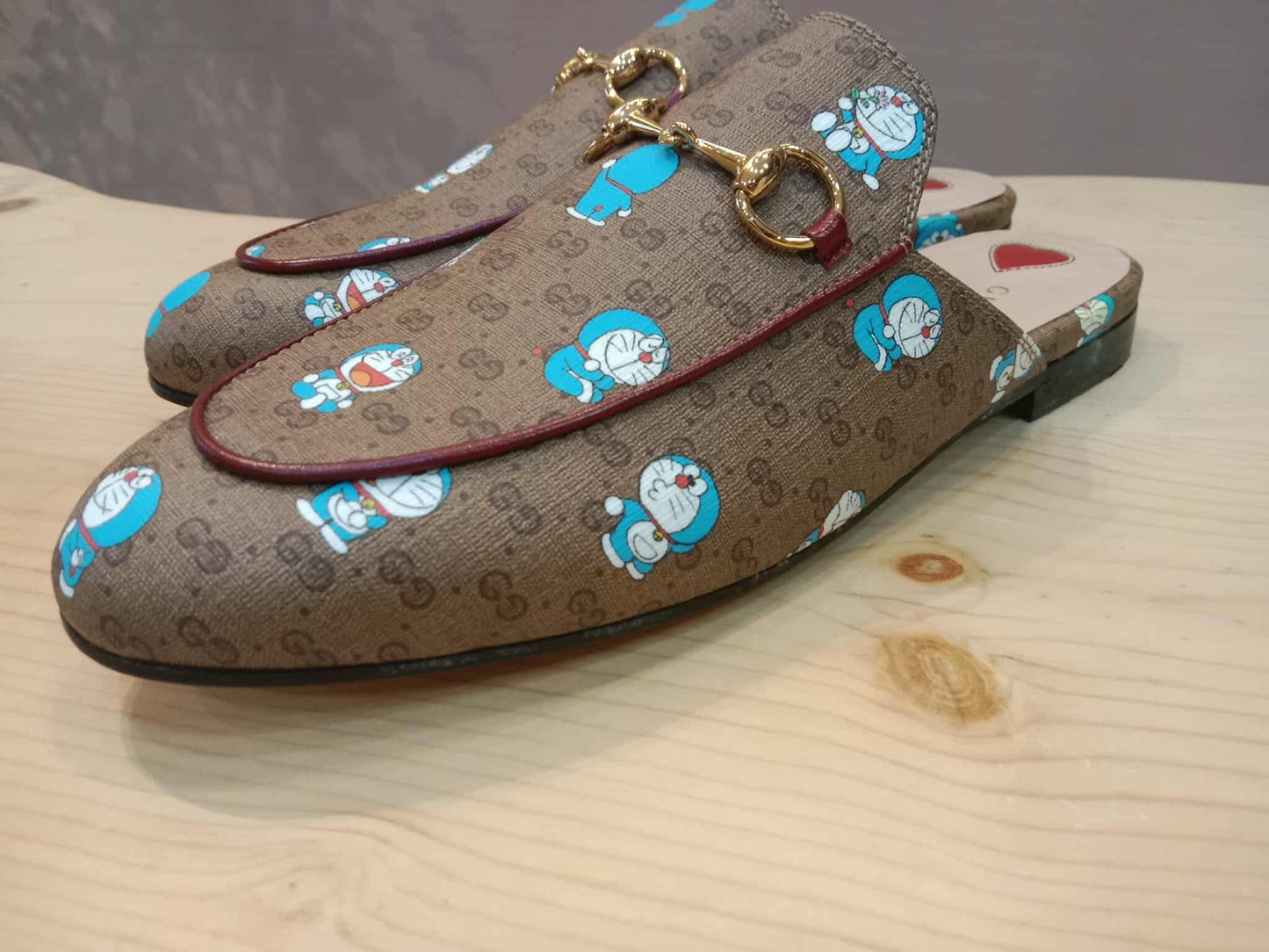 Gucci Doraemon Collaboration Horsebit Mules Size 37
