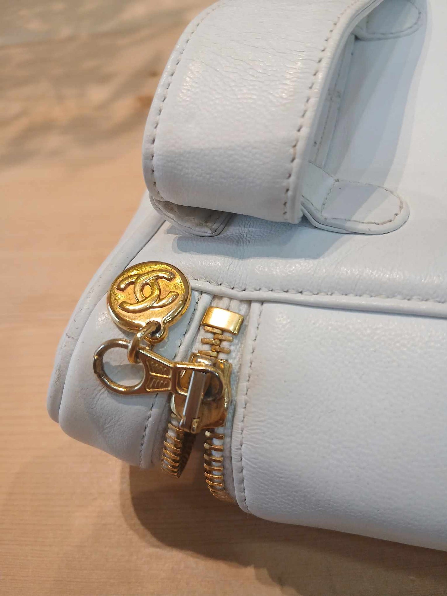 Chanel Belt Bag White Lambskin Series 2