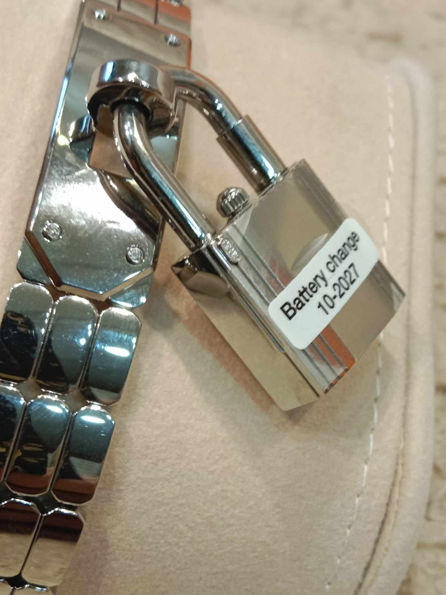 Hermes Stainless Steel Diamond 16mm Kelly Quartz Watch