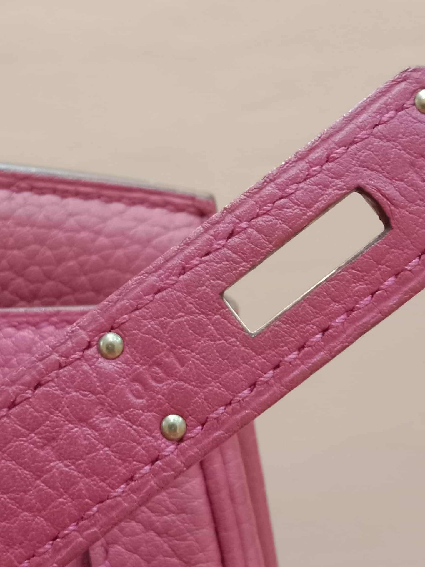 Hermes Birkin 35 Rose Poupre Clemence Stamp T 2015