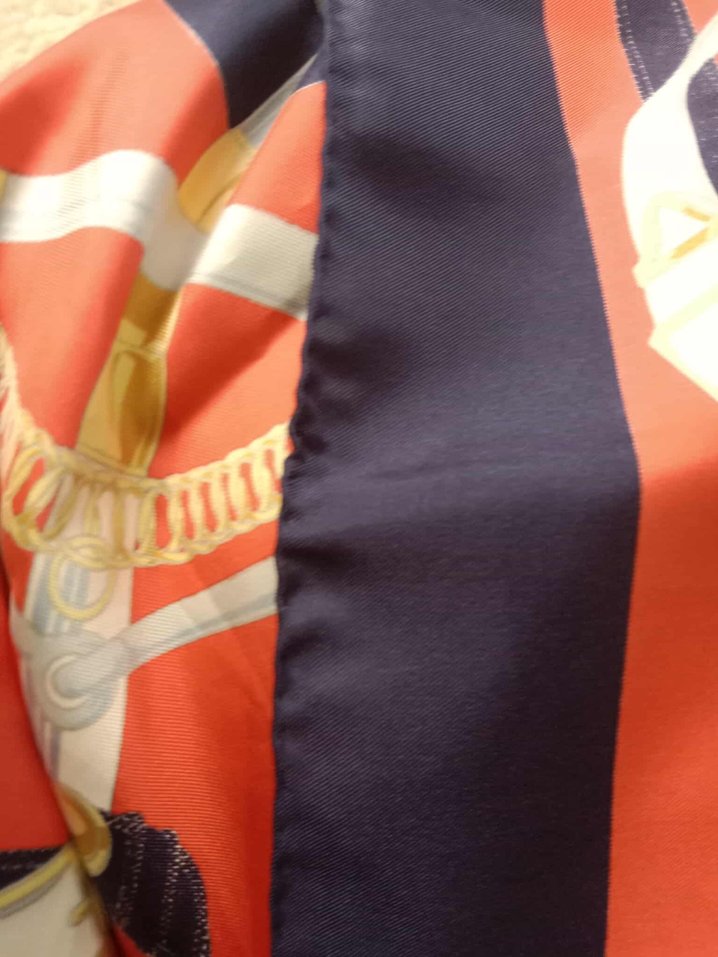 Hermes Carre 90 Eperon Dor Golden Spur Silk Scarf