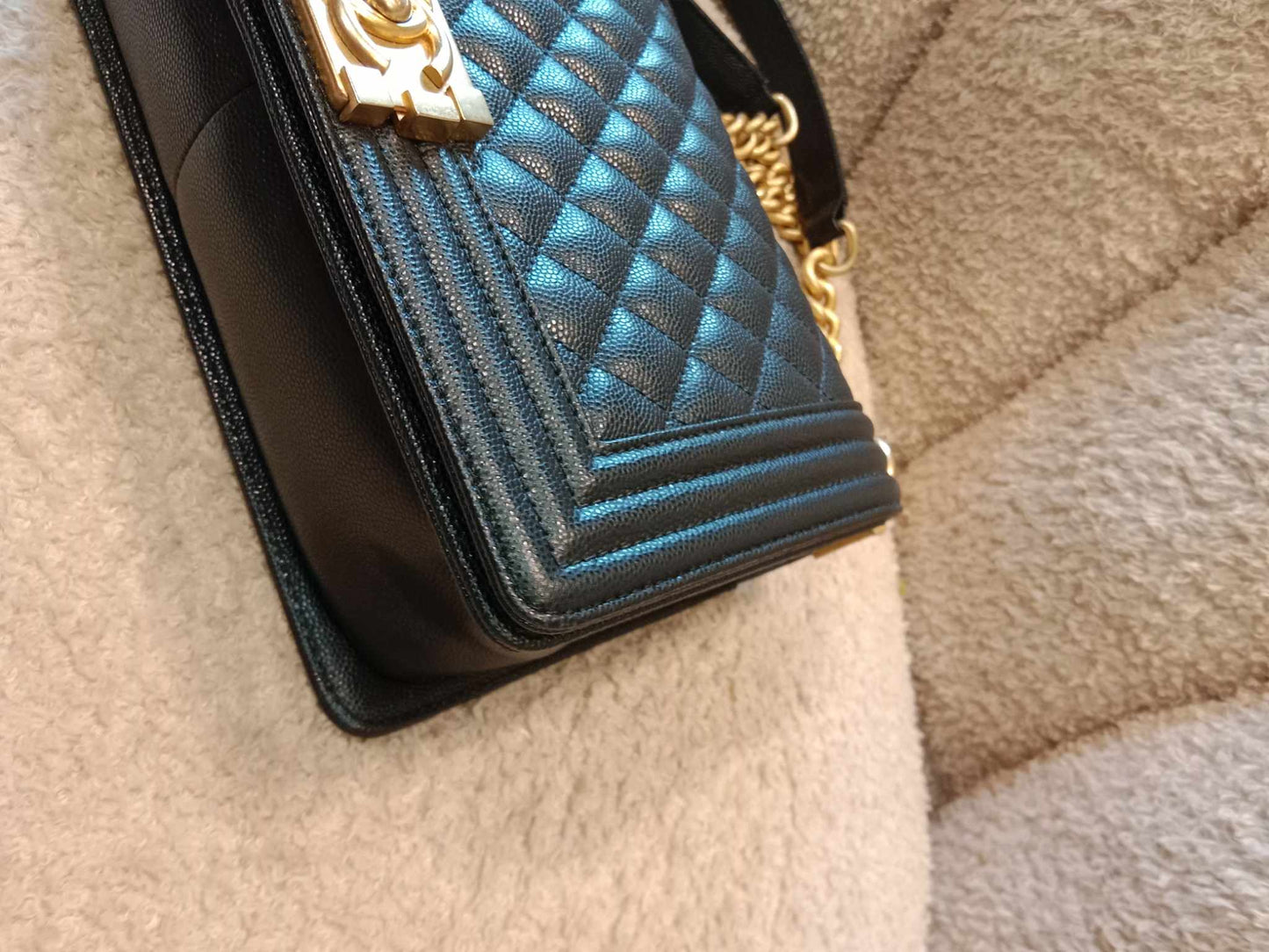 Chanel Leboy Caviar Black Old Medium Series 28