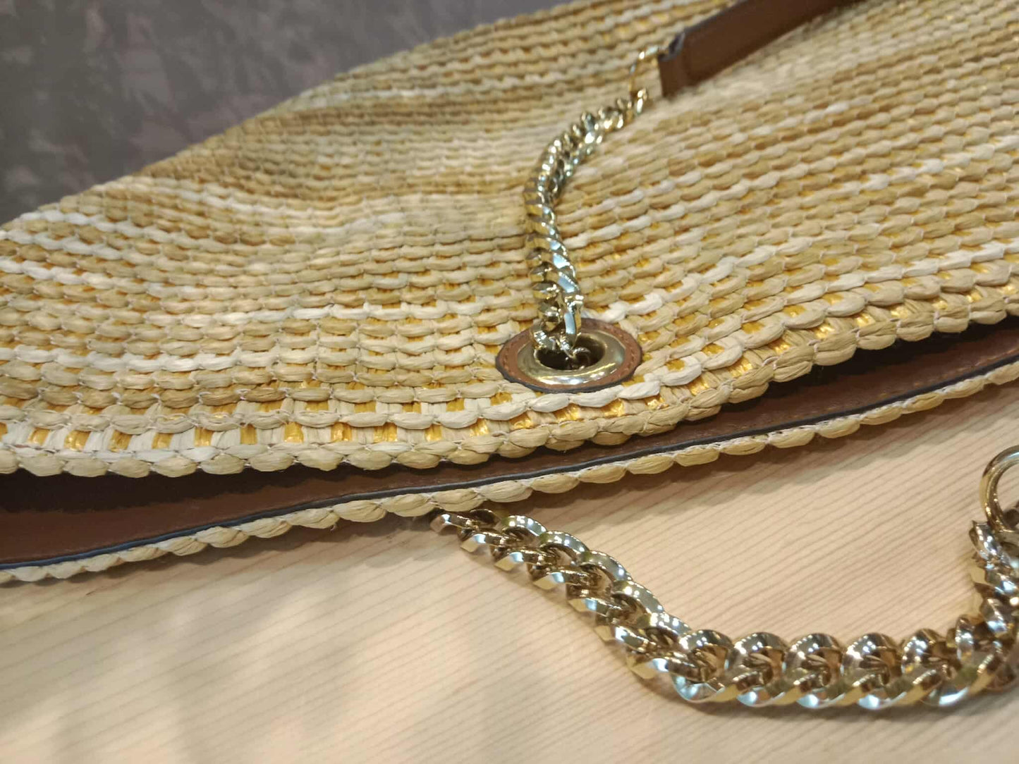 Jimmy Choo Mari Woven Raffia Tote Handbag