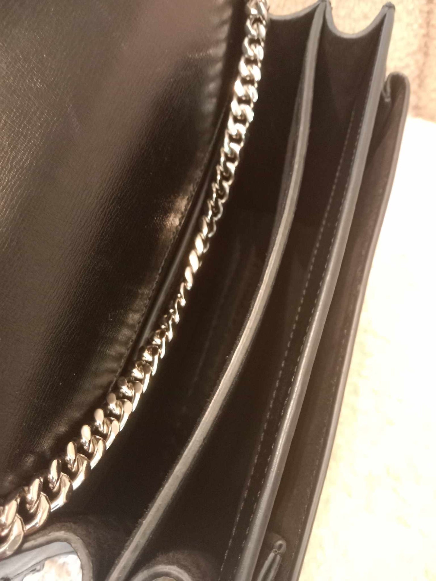 YSL Sunset Crossbody Bag Leather Black