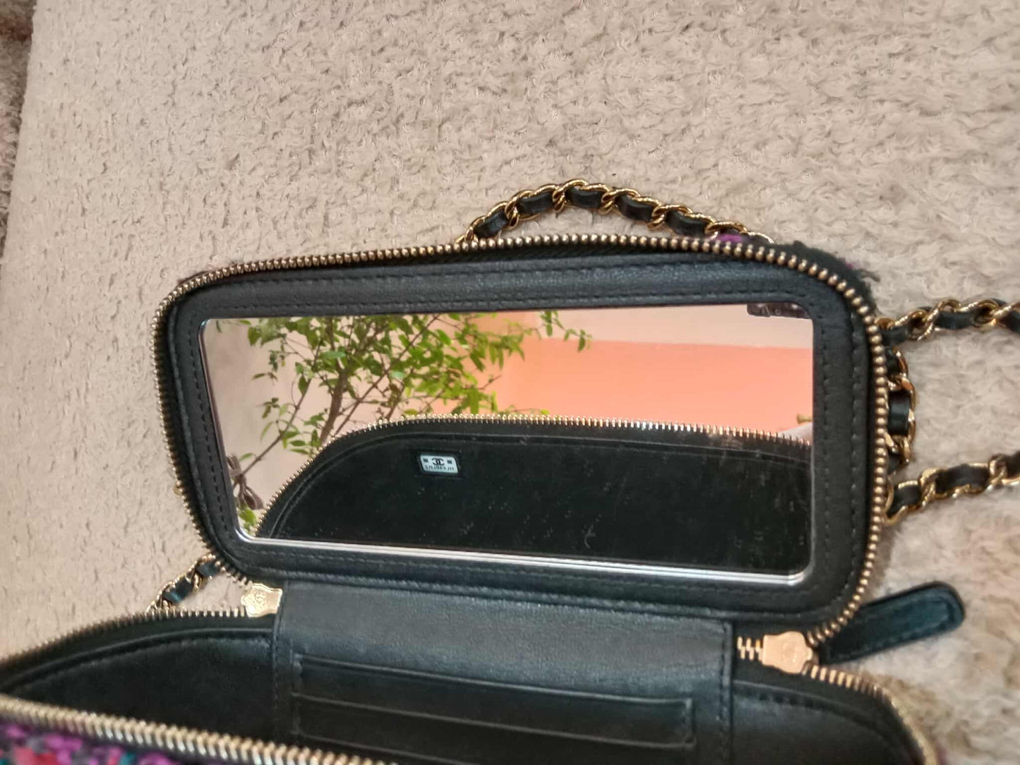 Chanel Tweed Vanity Multicolor Microchipped