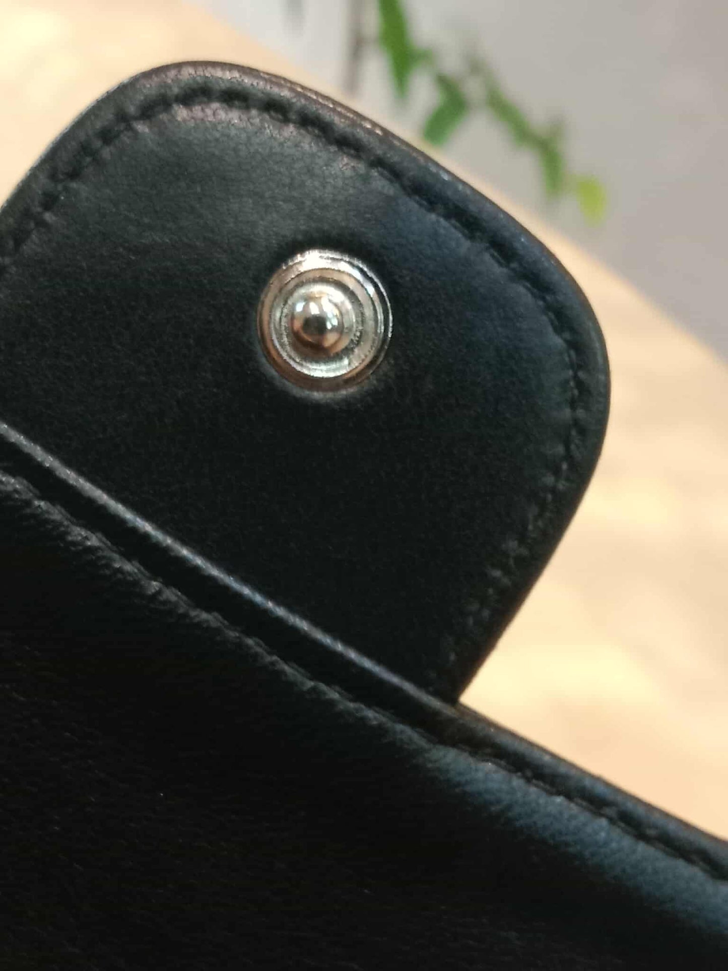 Chanel Black Lambskin Tri-Fold Long Wallet Series 13