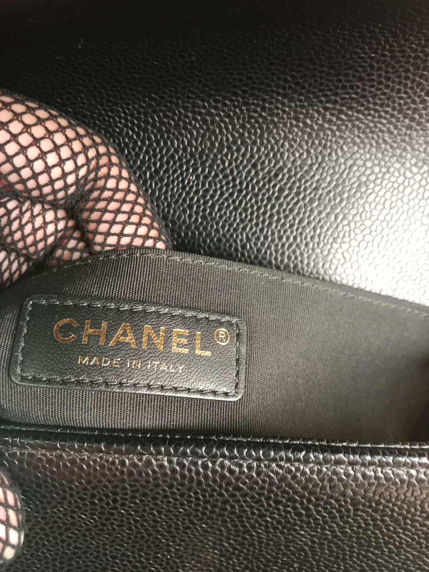 Chanel Leboy Old Medium Quilted Caviar Black Series 25