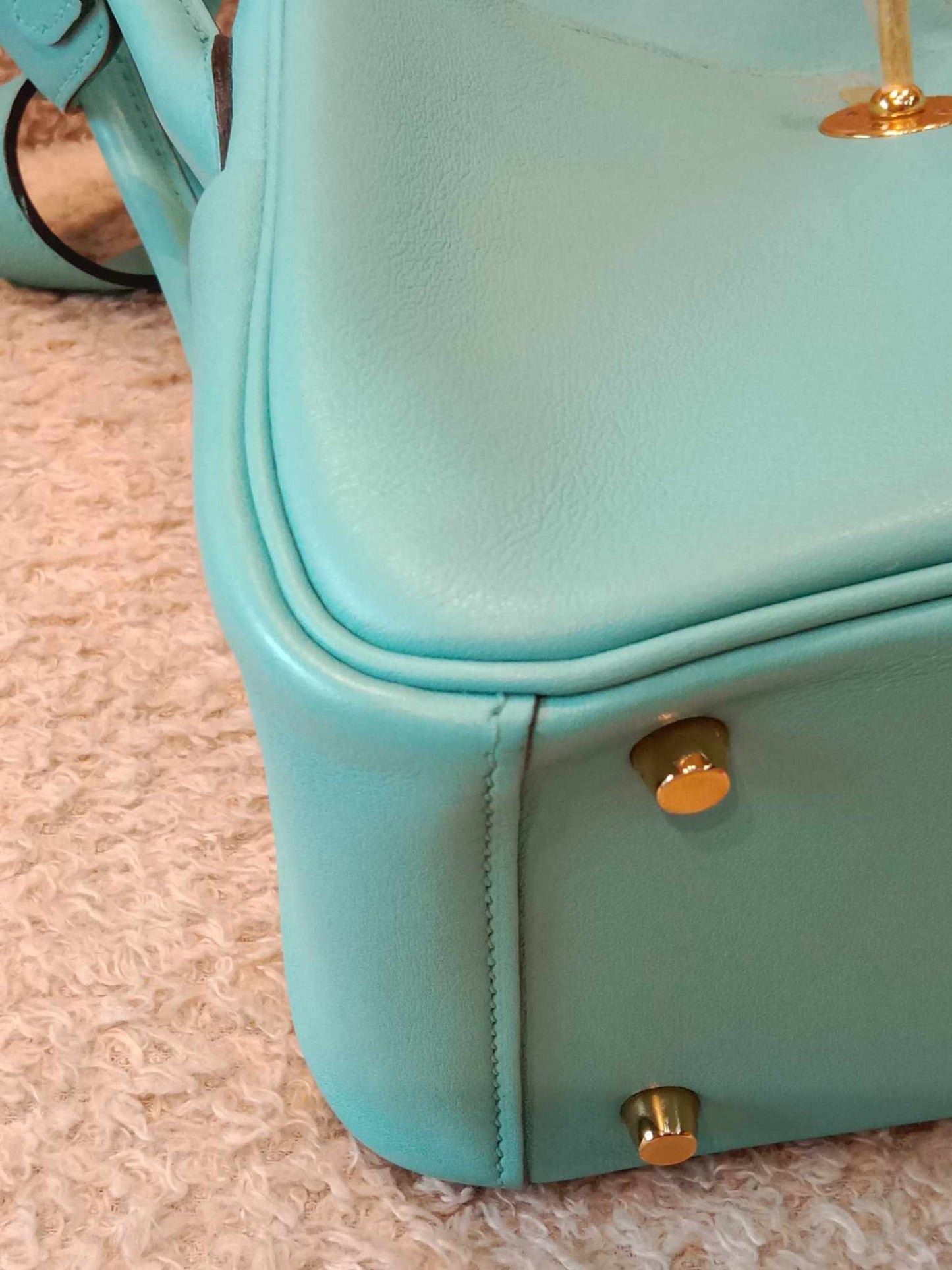 Hermes Mini Lindy Tiffany Blue Stamp Y 2020