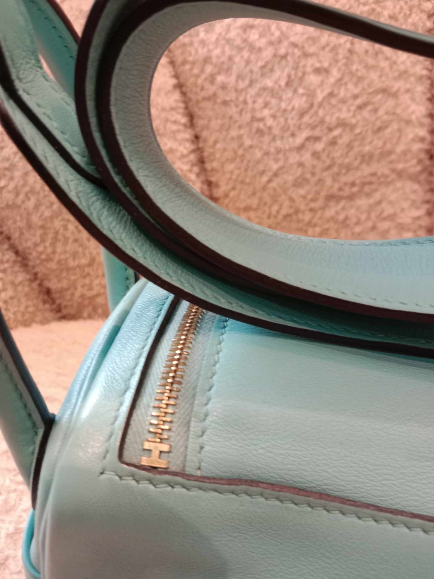 Hermes Mini Lindy Tiffany Blue Stamp Y 2020