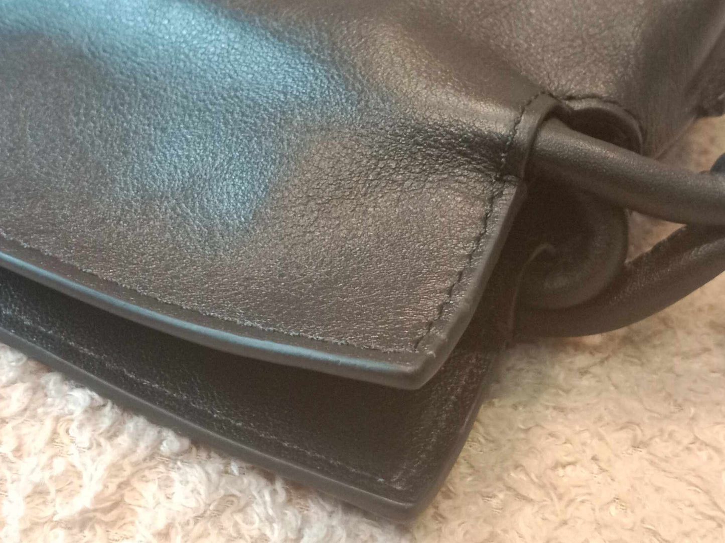 Loewe Flamenco Knot Clutch Calfskin Black