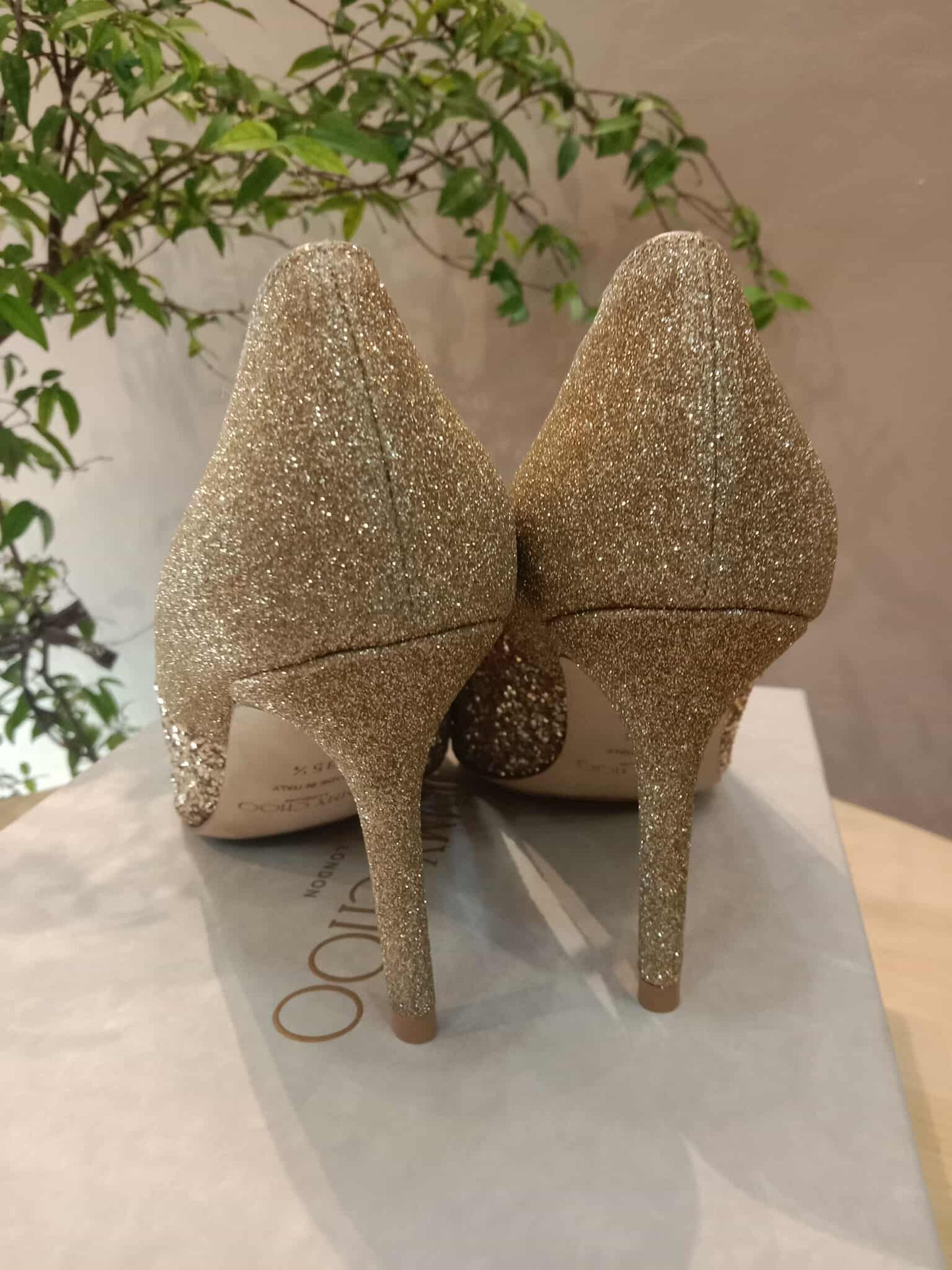 Jimmy Choo Gold Heels Size 35.5