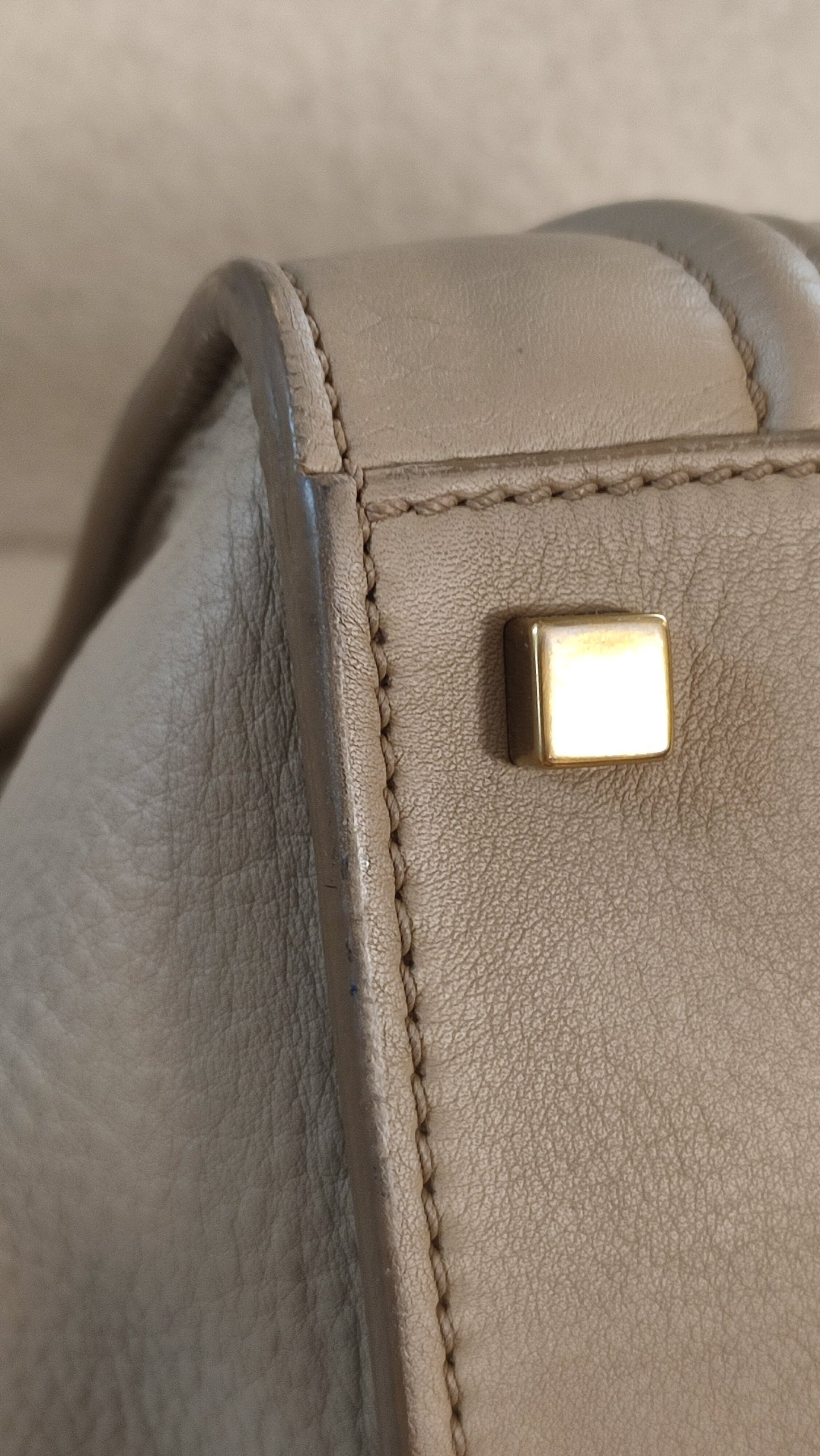 Celine Drummed Phantom Taupe Bag