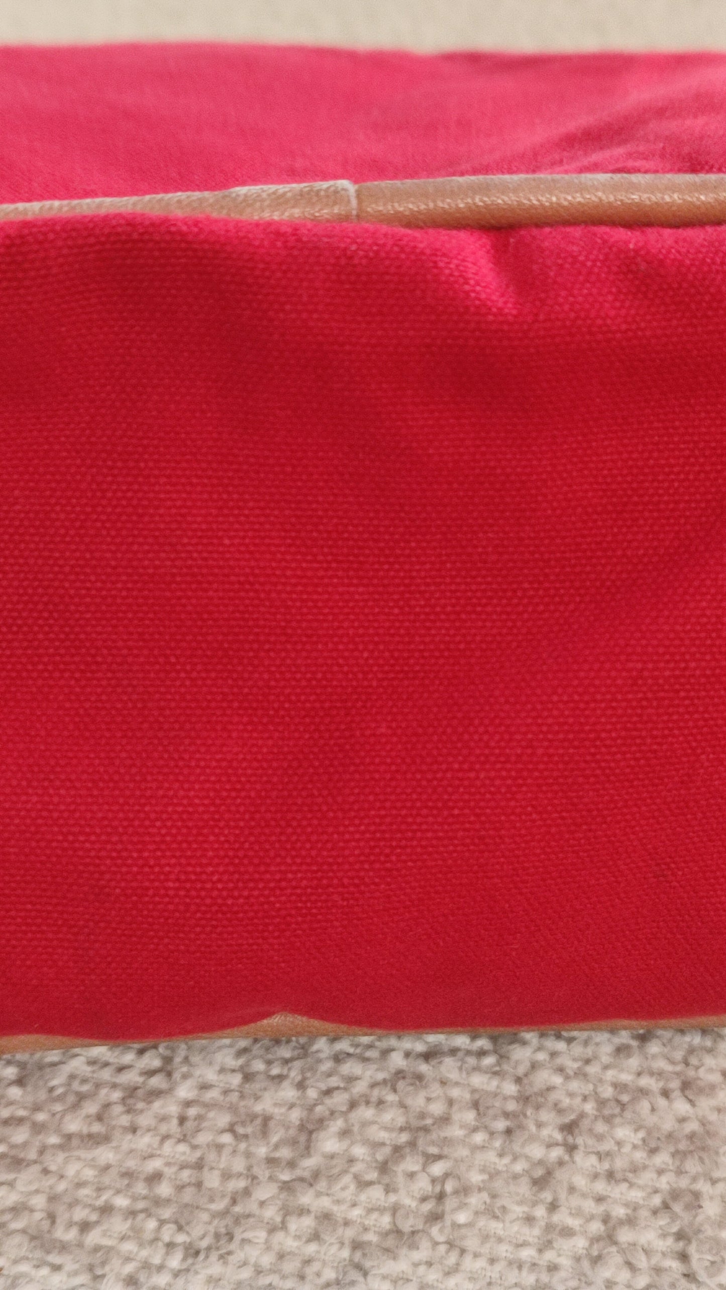 Hermes Bolide Canvas Red Pouch