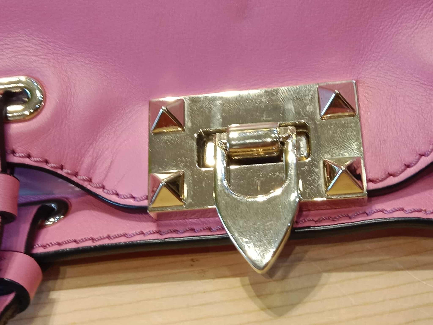 Valentino Rockstud Tote Bag Pink Mini