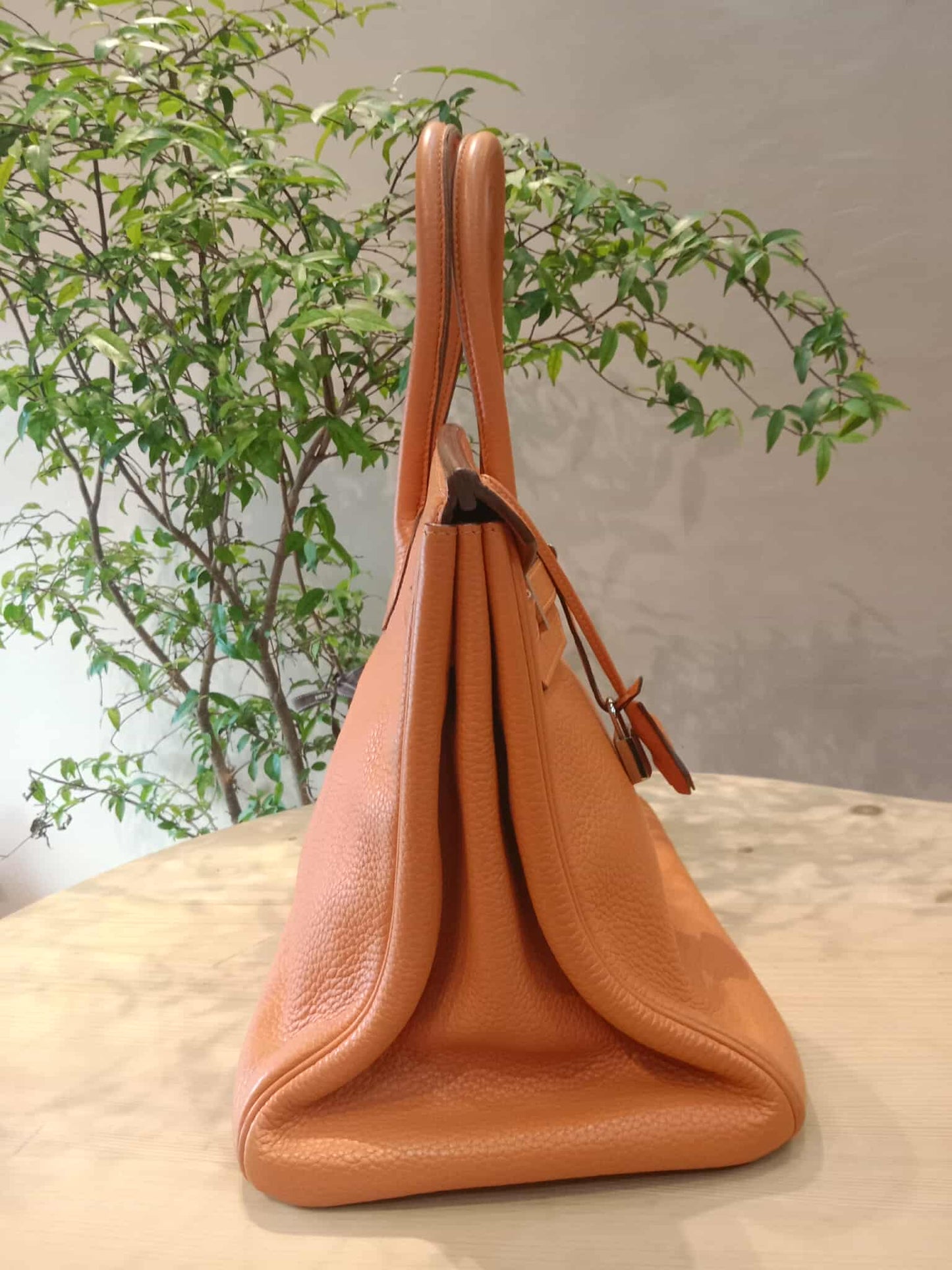 Hermes Birkin 35 Poppy Orange Clemence Stamp L Square 2008