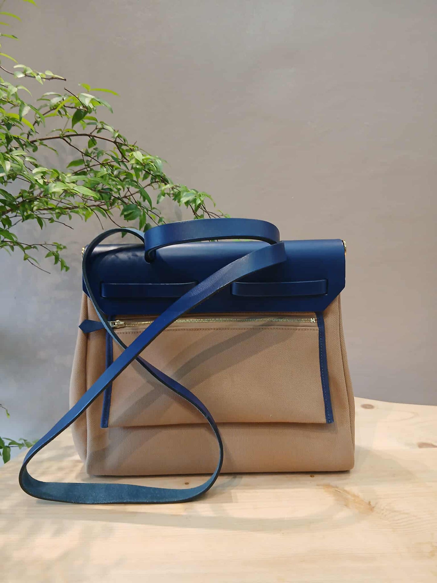Hermes Herbag 31 Brown/Blue Stamp U 2022