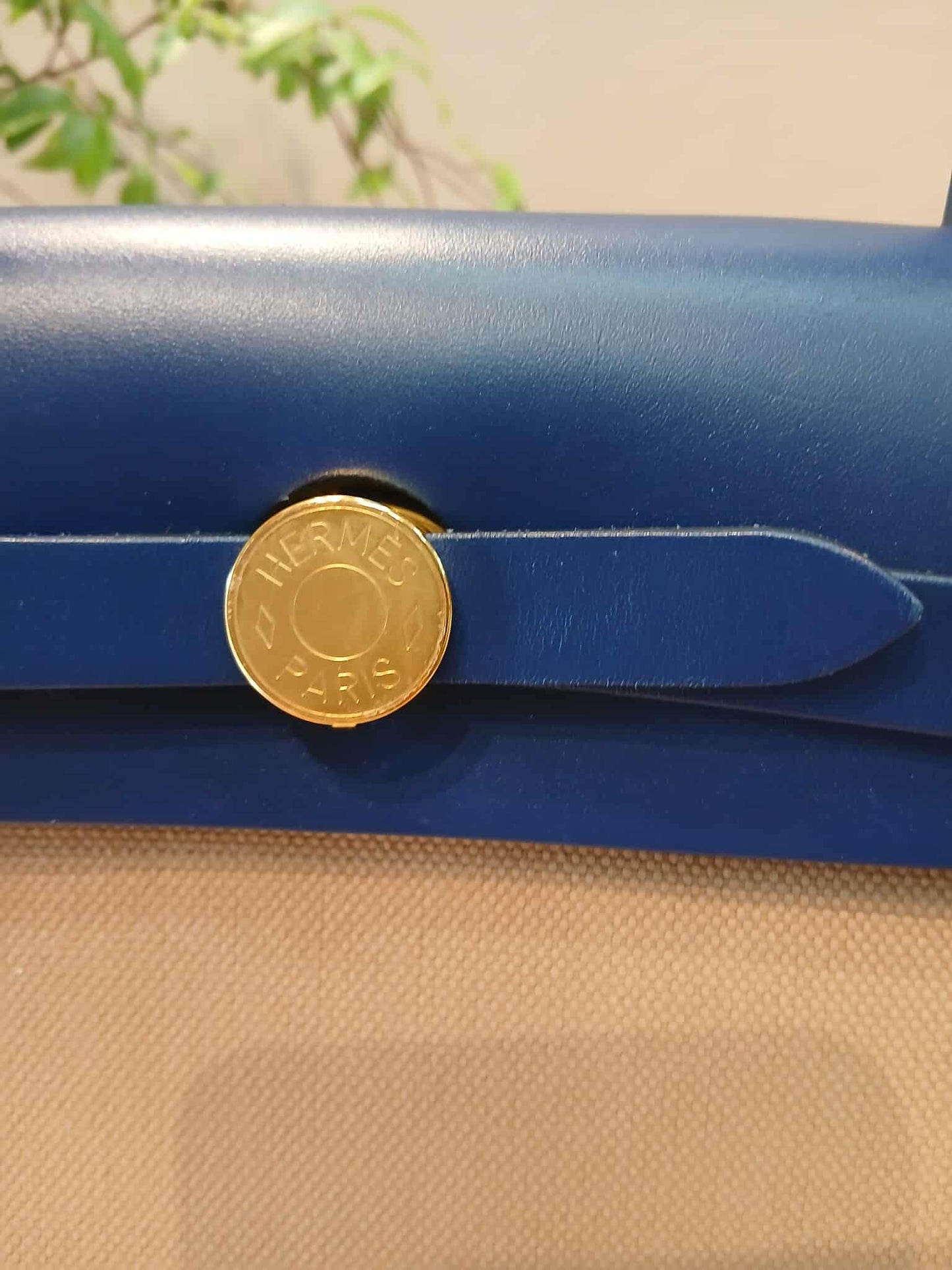 Hermes Herbag 31 Brown/Blue Stamp U 2022