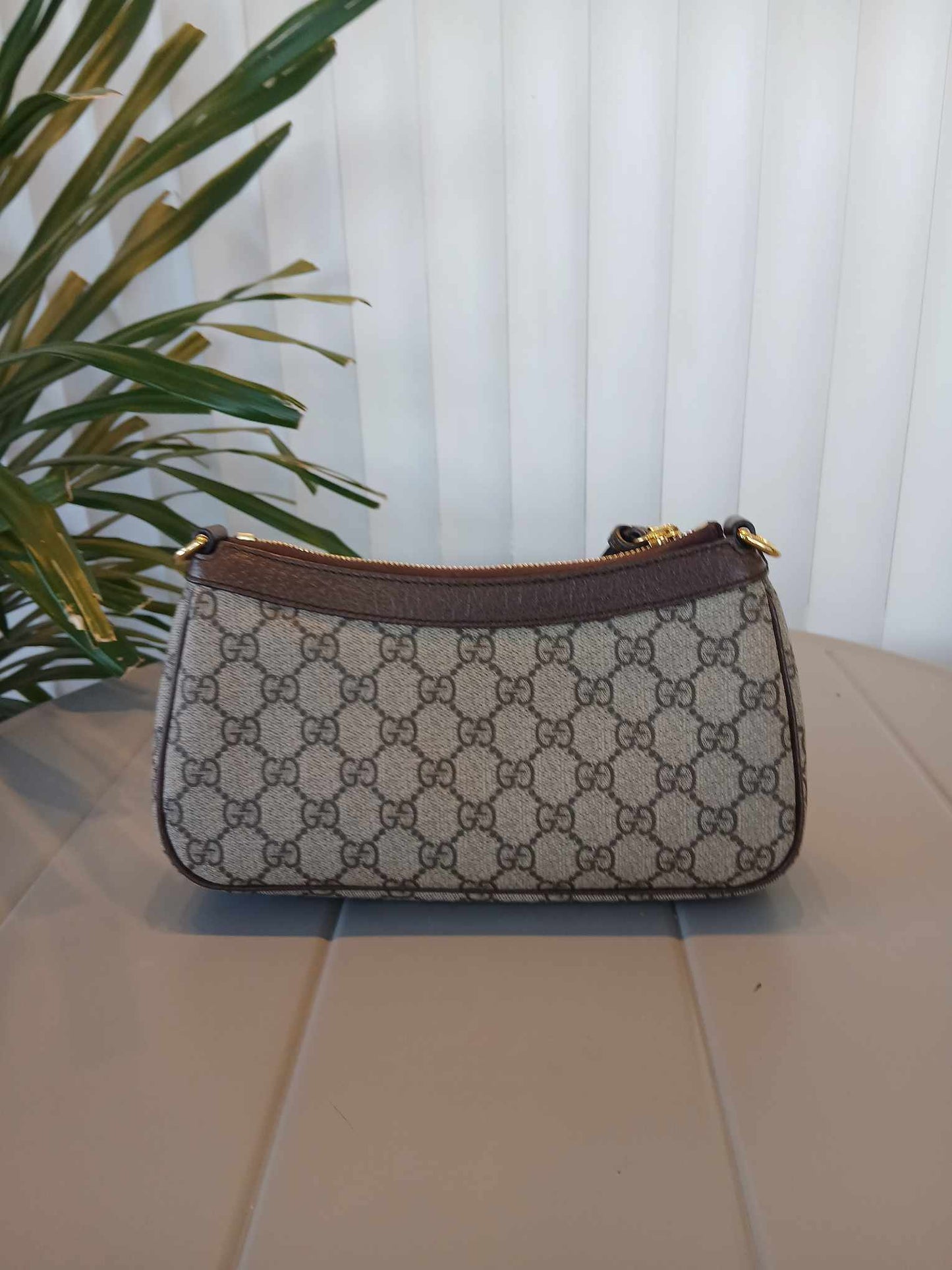 Gucci Ophidia Strawberry GG Supreme Small Brown